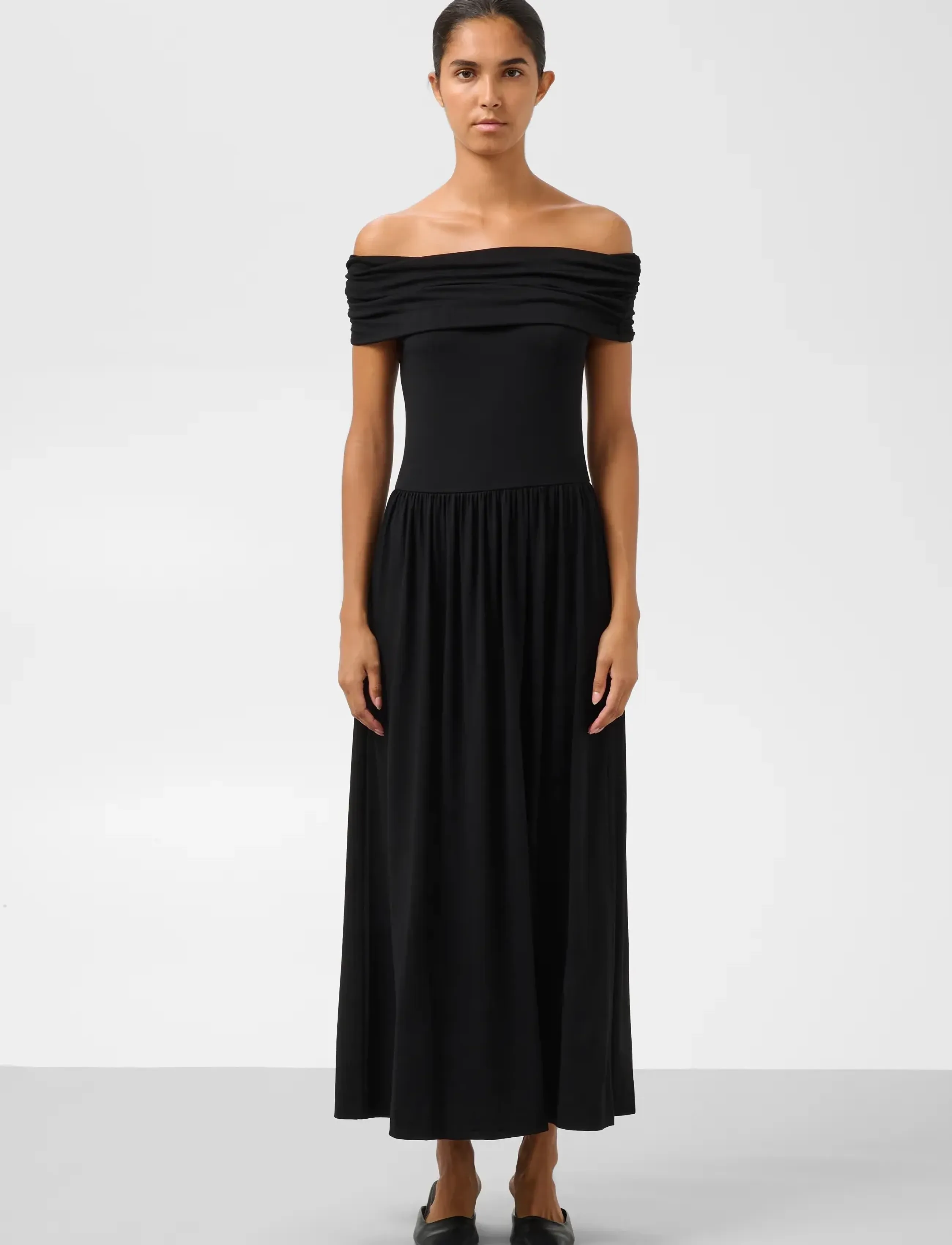 Soaked SLHanadi Off Shoulder Dress - Kjoler - BLACK / black