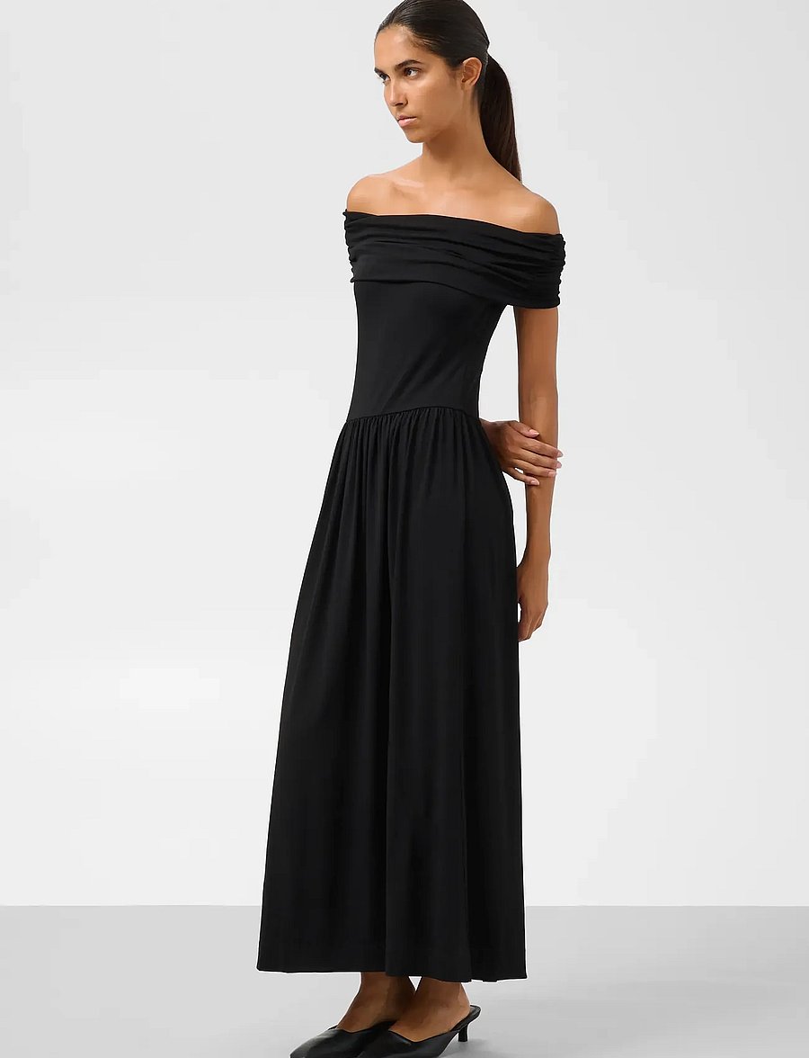 Soaked - SLHanadi Off Shoulder Dress - sommerkjoler - black - 3
