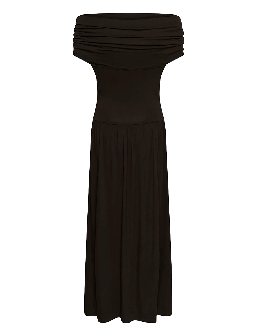 Soaked - SLHanadi Off Shoulder Dress - sommerkleider - chocolate torte - 2