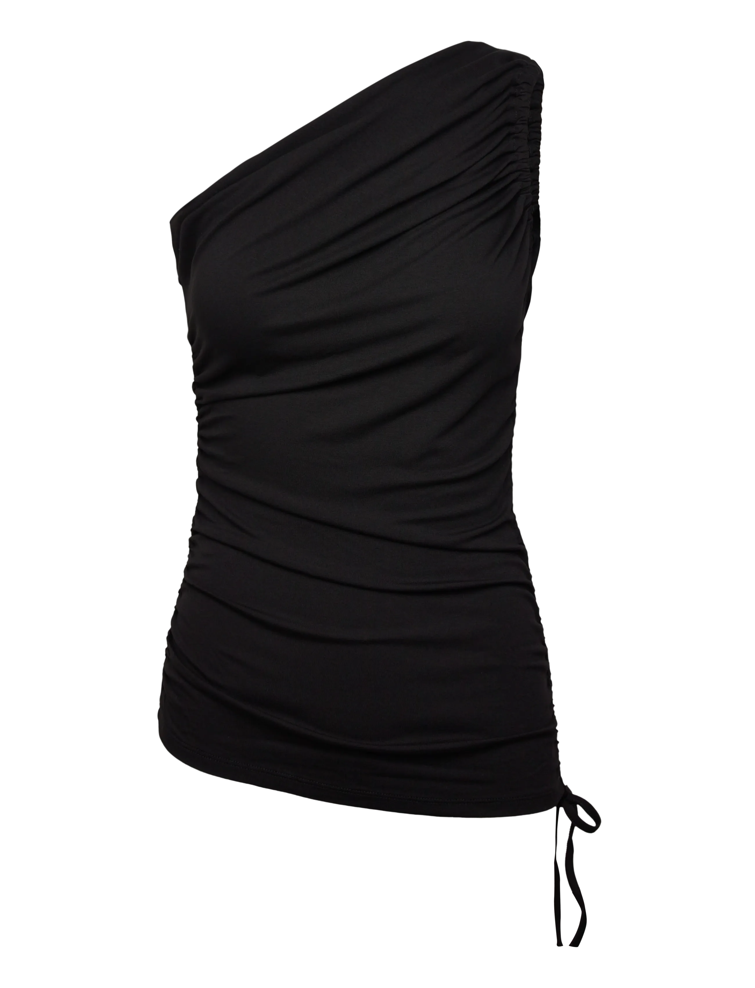 Soaked in Luxury SLHanadi One Shoulder Top - Tøj - BLACK / black