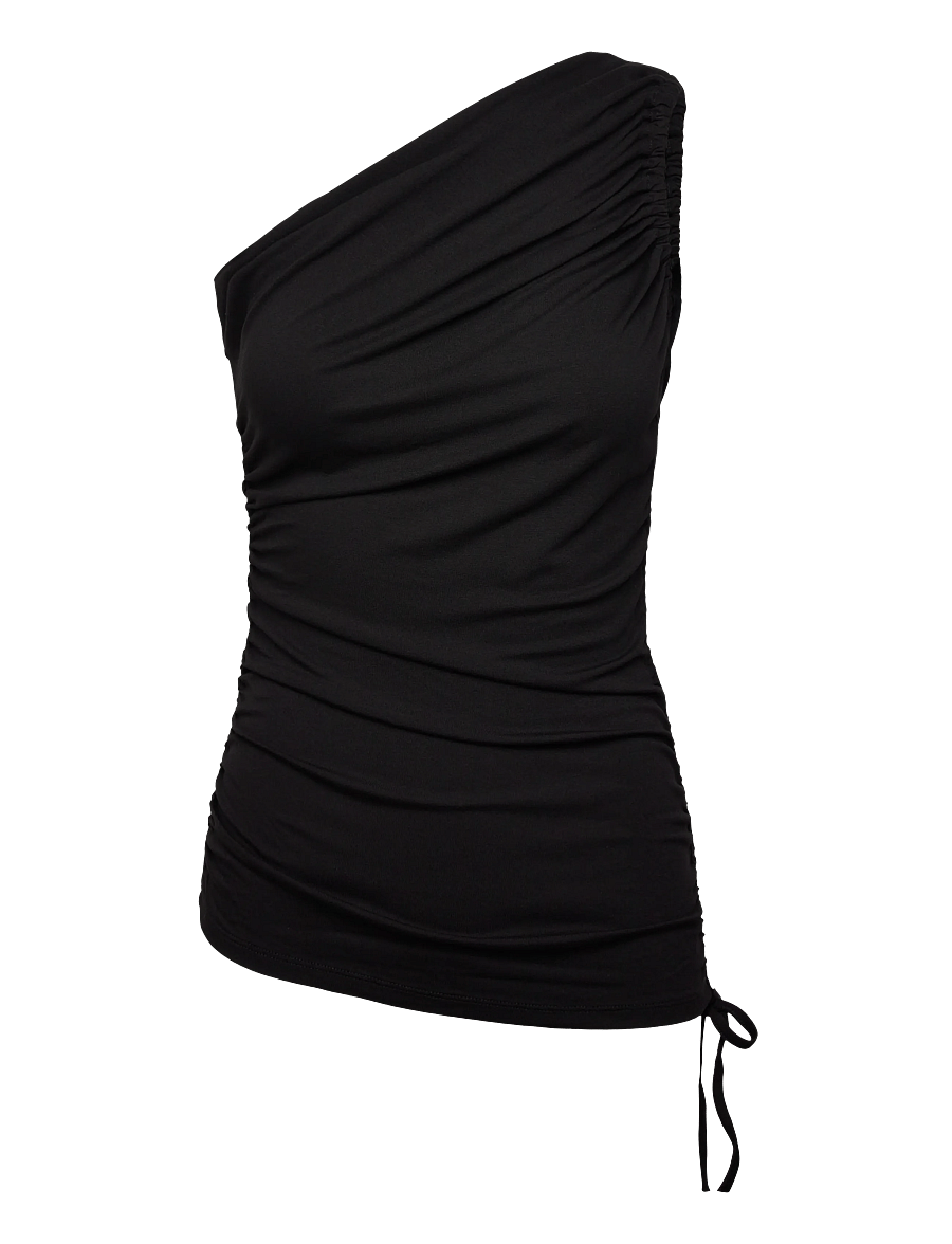 Soaked - SLHanadi One Shoulder Top - tanktops - black - 1