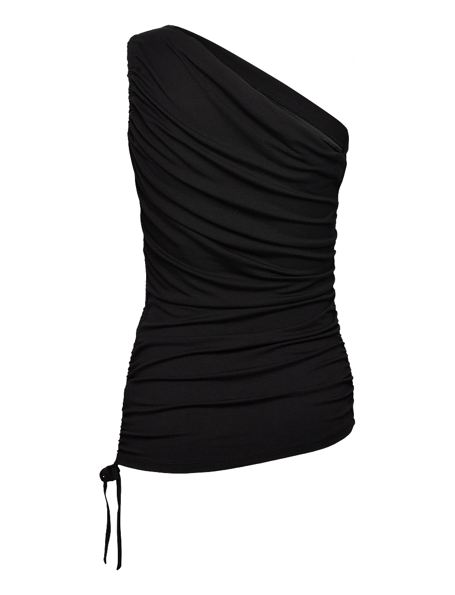 Soaked - SLHanadi One Shoulder Top - tanktops - black - 2