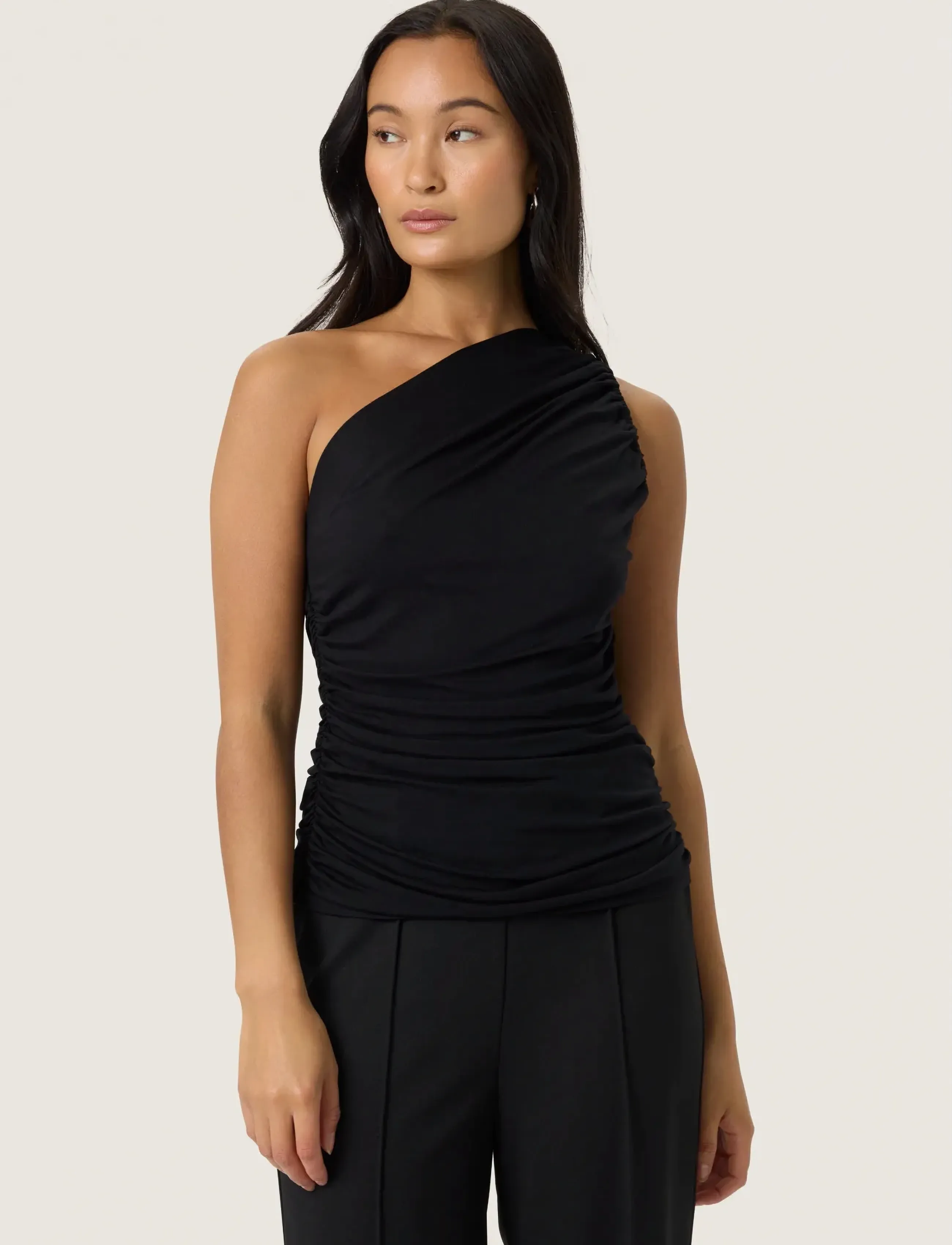Soaked - SLHanadi One Shoulder Top - tanktops - black - 0