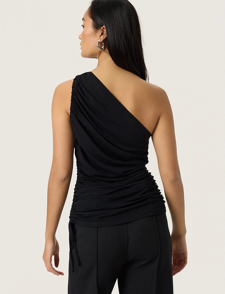 Soaked - SLHanadi One Shoulder Top - tanktops - black - 3