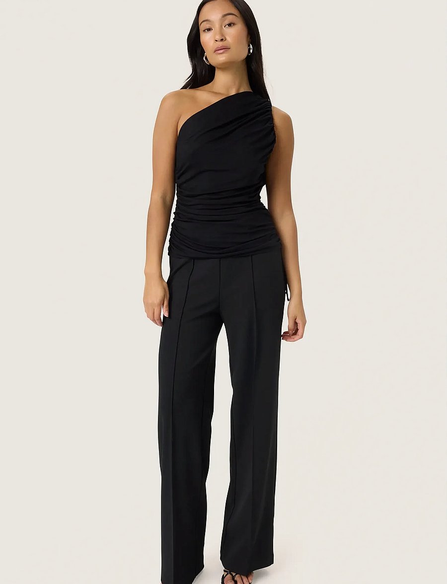 Soaked - SLHanadi One Shoulder Top - tanktops - black - 5
