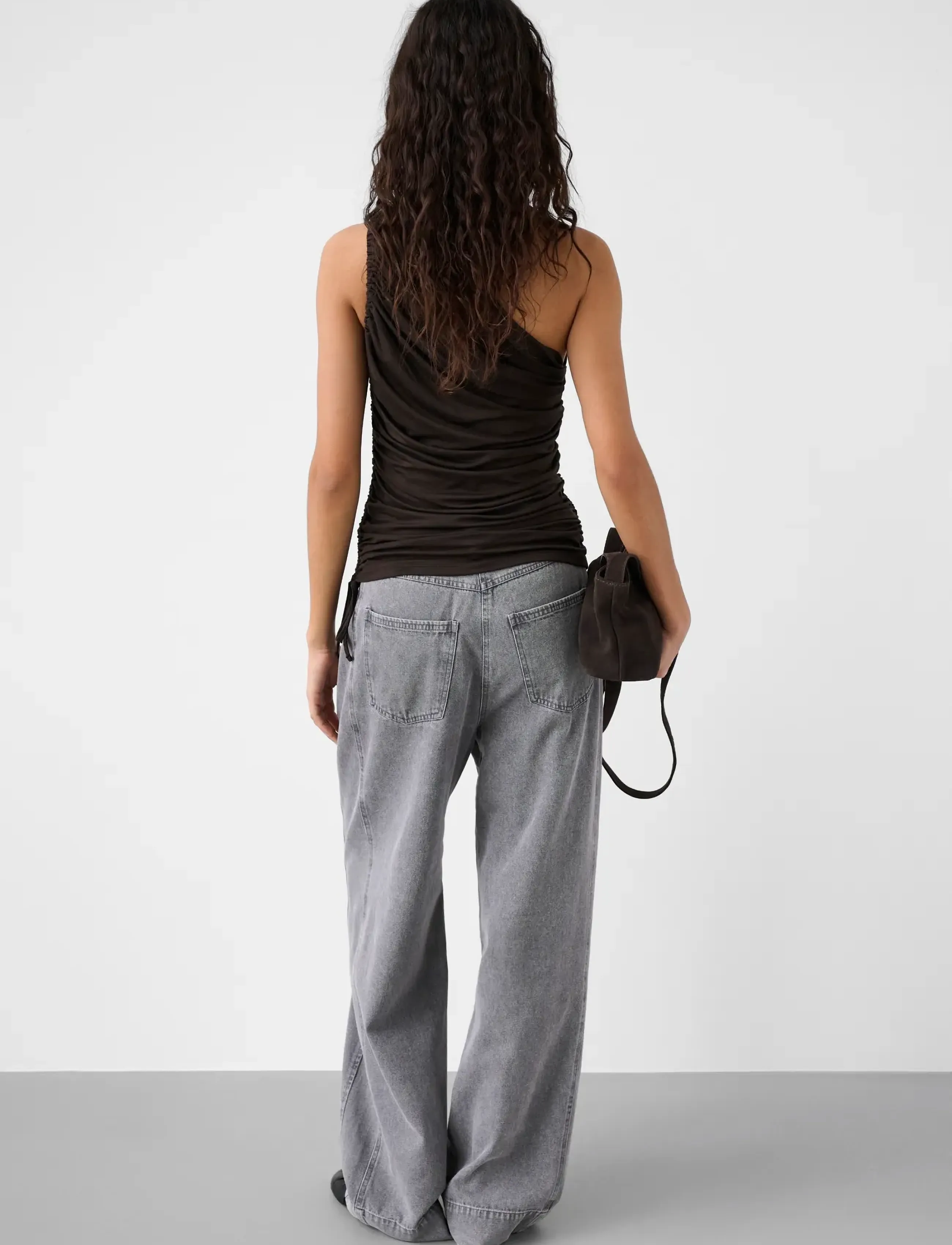 Soaked - SLHanadi One Shoulder Top - Ärmellose tops - chocolate torte - 4