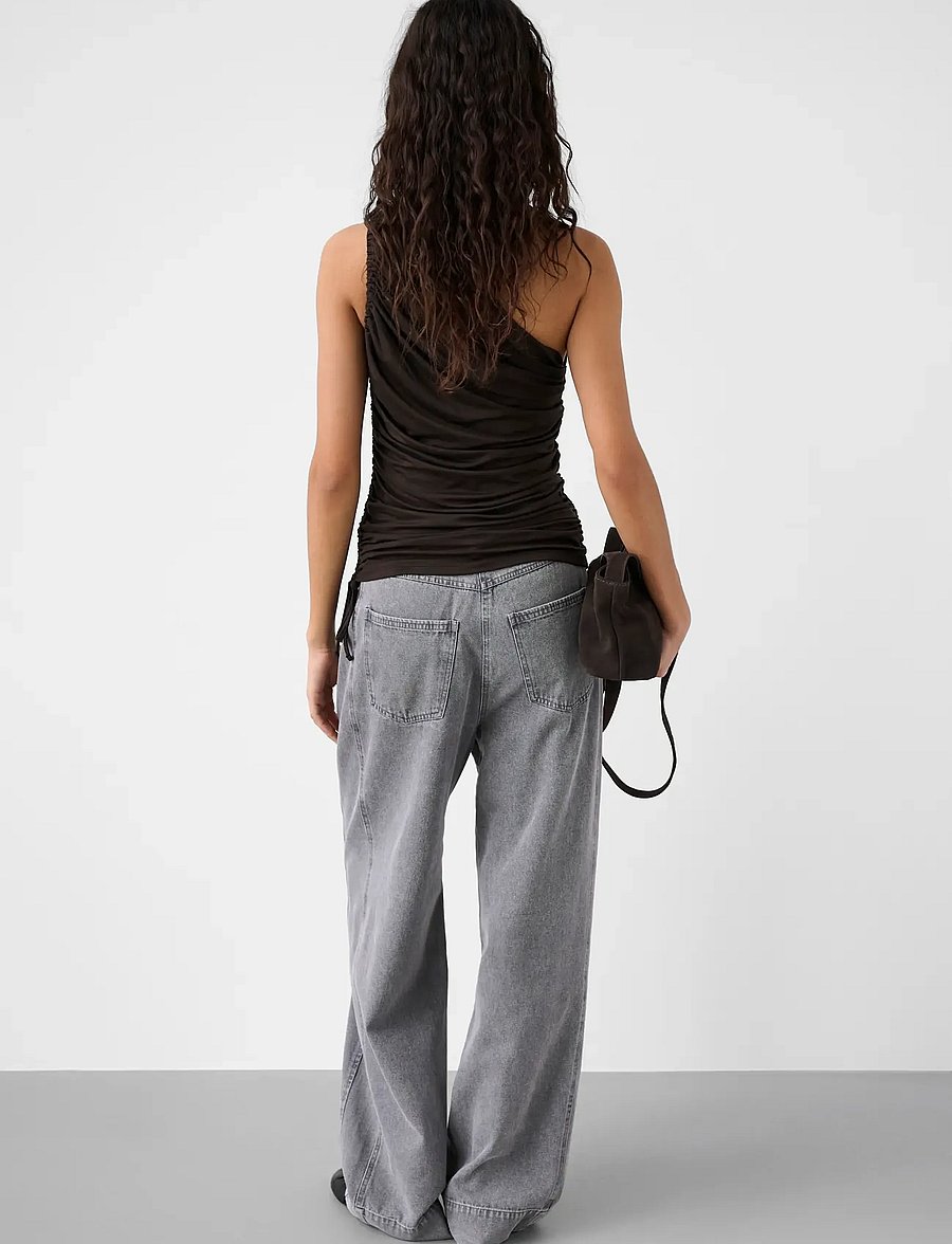 Soaked - SLHanadi One Shoulder Top - Ärmellose tops - chocolate torte - 4