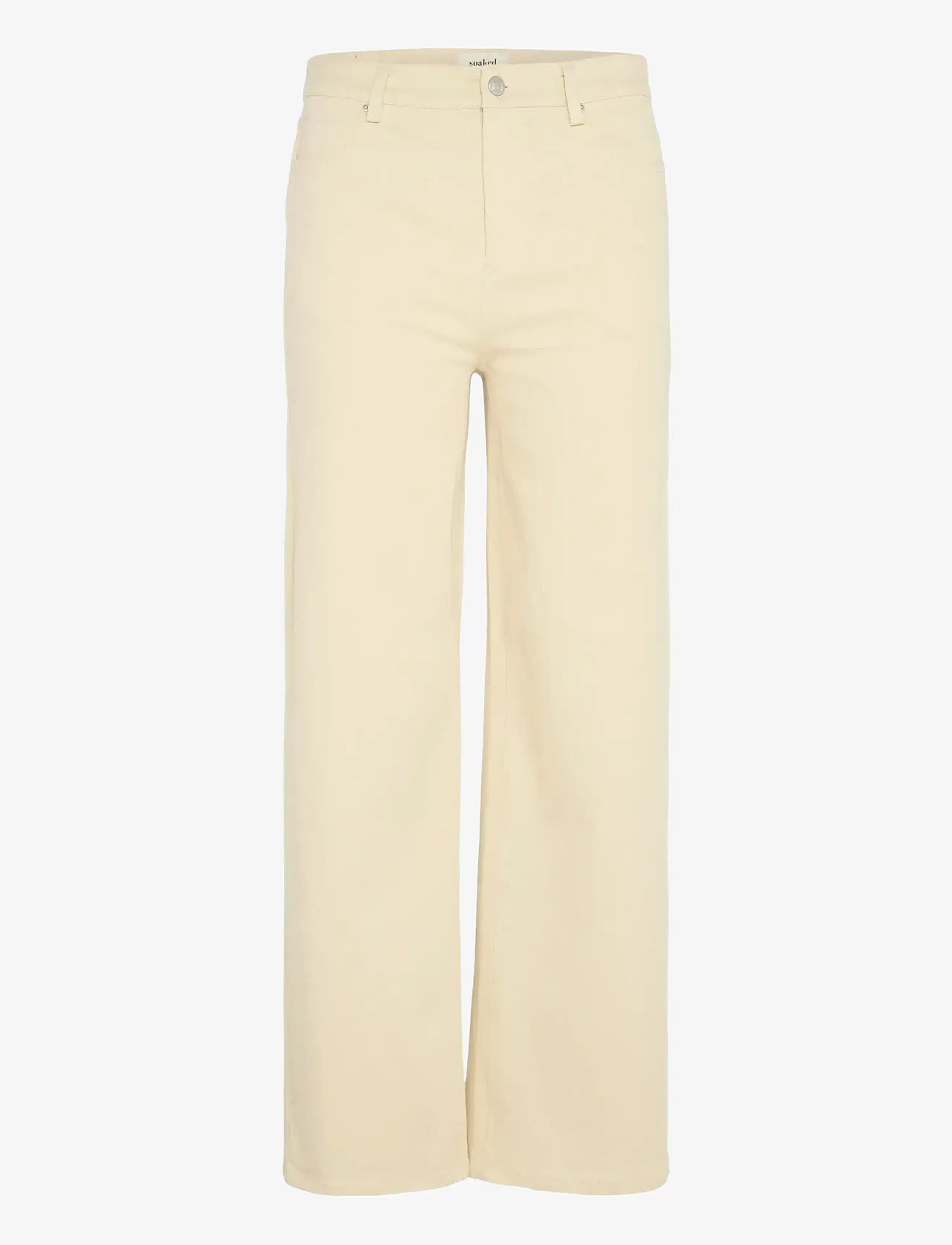 Soaked in Luxury - SLSandja Plain Vanesa Pants - bukser med brede ben - sandshell - 1