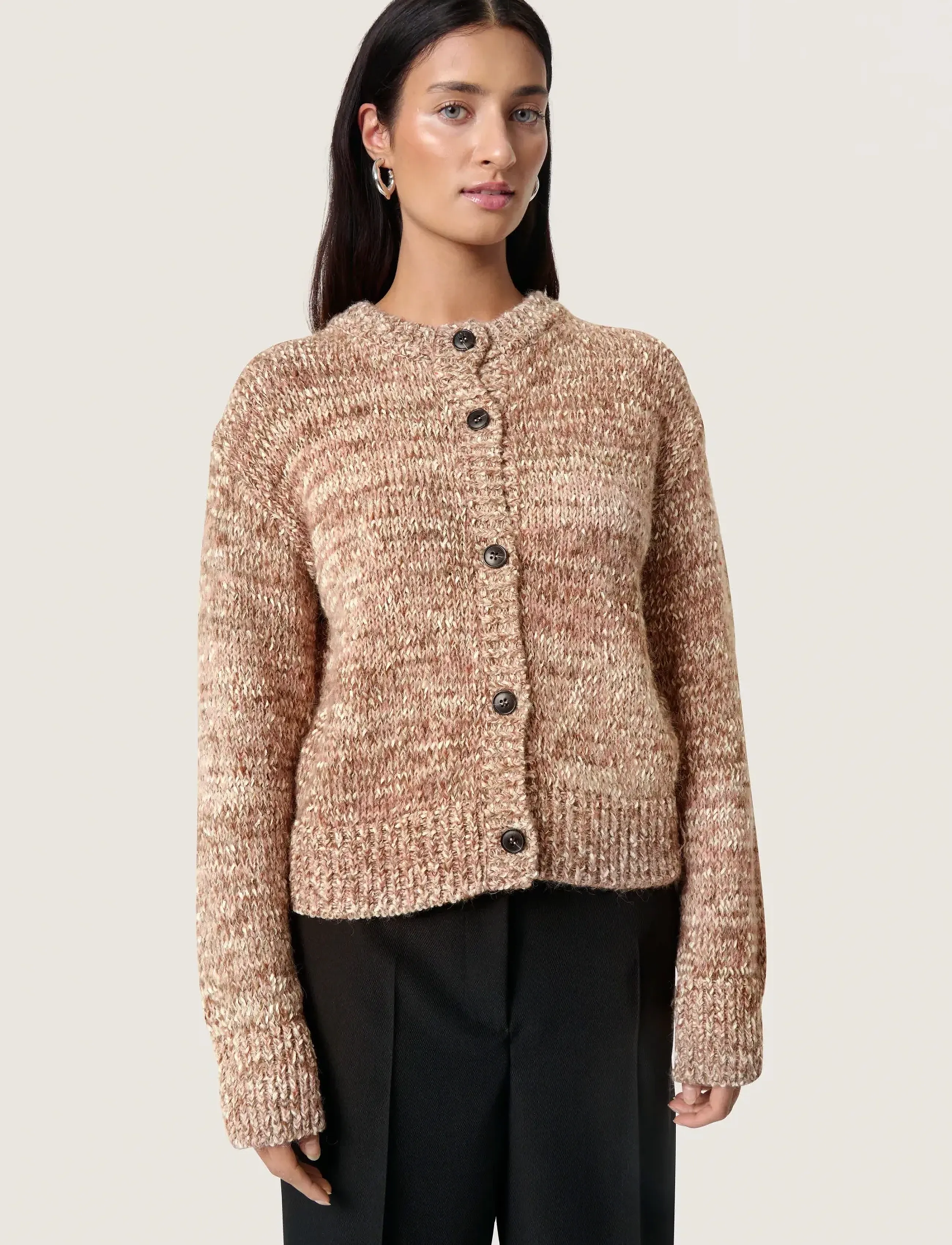 Soaked - SLMacawi Cardigan - herbstliche kleidung - polignac and chocolate melange - 0