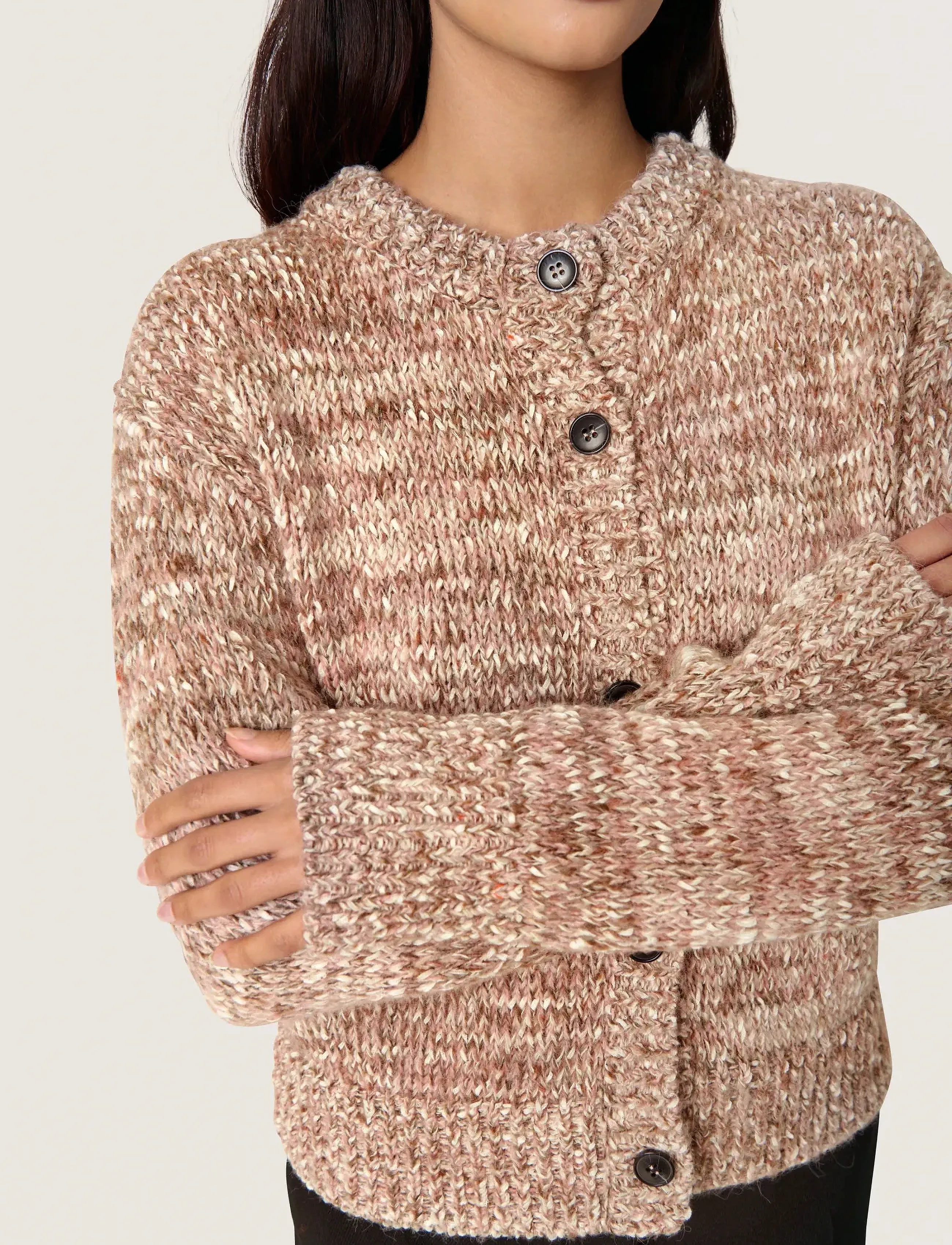 Soaked - SLMacawi Cardigan - herbstliche kleidung - polignac and chocolate melange - 5