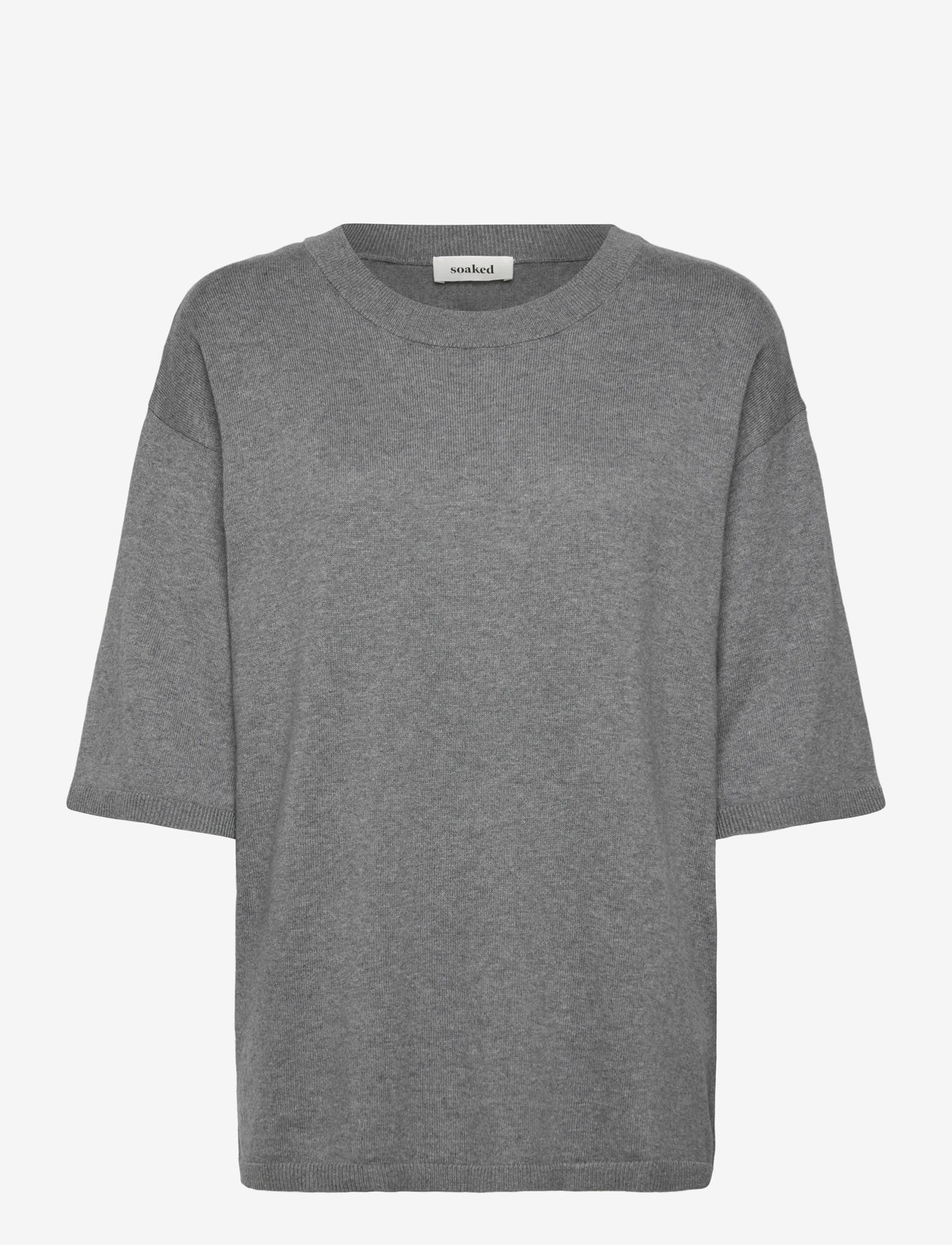 Soaked in Luxury - SLSanja Pullover SS - striktrøjer - grey melange - 1