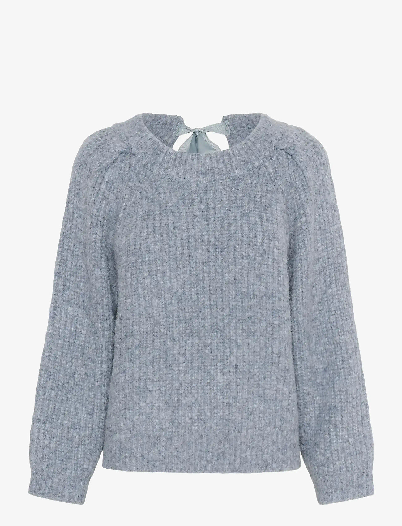 Soaked in Luxury - SLPleoni Pullover - efterårstøj - bijou blue melange - 1