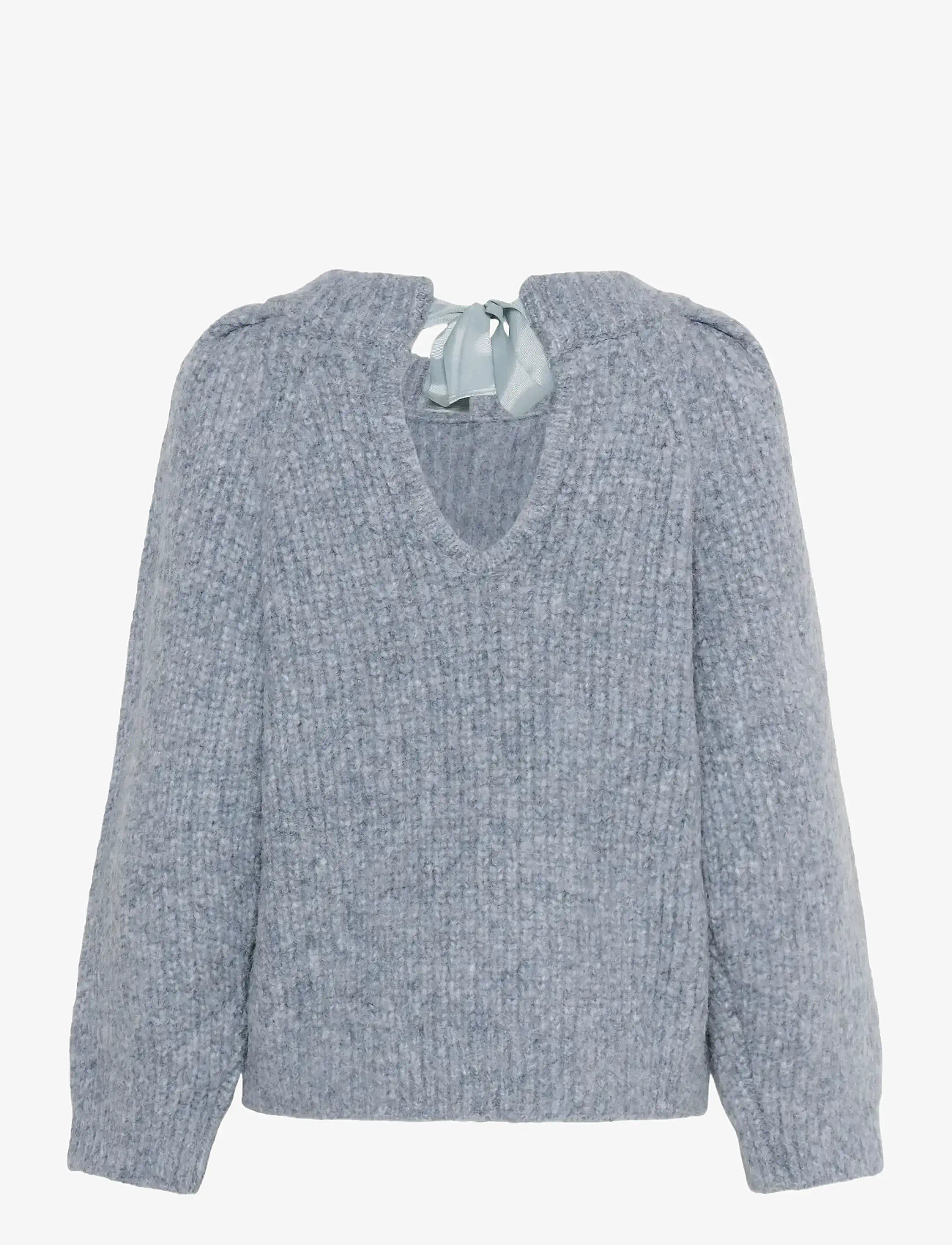 Soaked in Luxury - SLPleoni Pullover - efterårstøj - bijou blue melange - 2