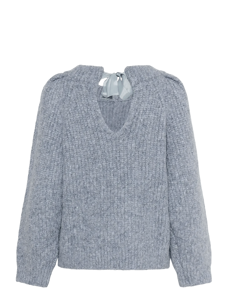 Soaked - SLPleoni Pullover - striktrøjer - bijou blue melange - 2