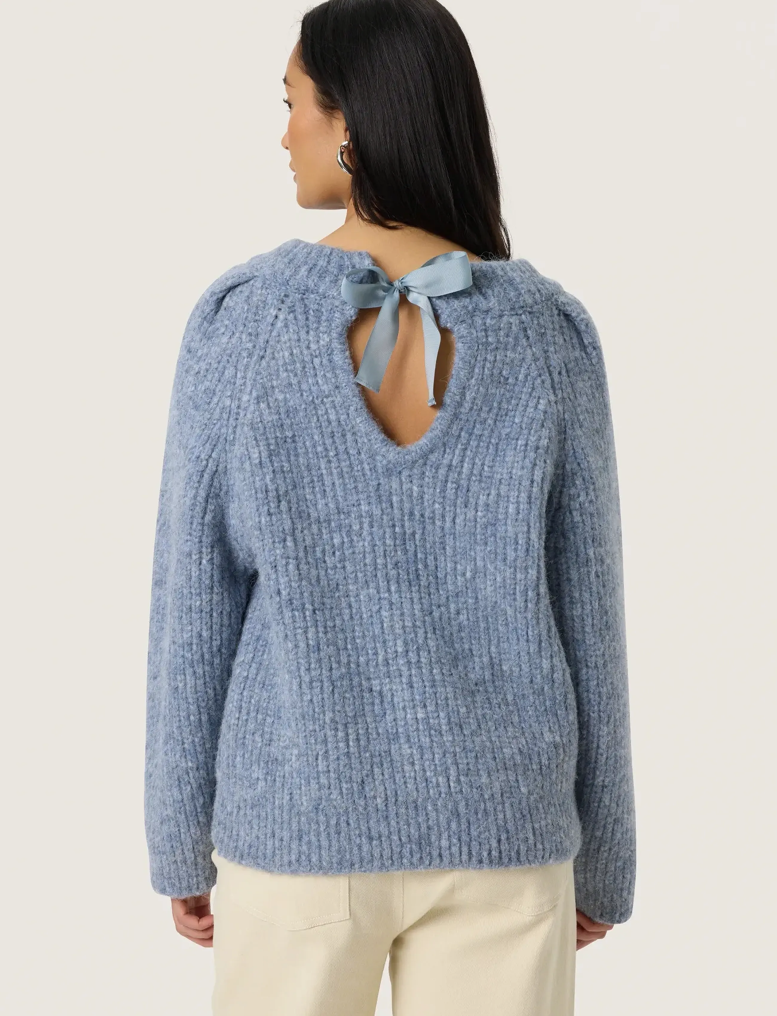 Soaked - SLPleoni Pullover - tröjor - bijou blue melange - 4
