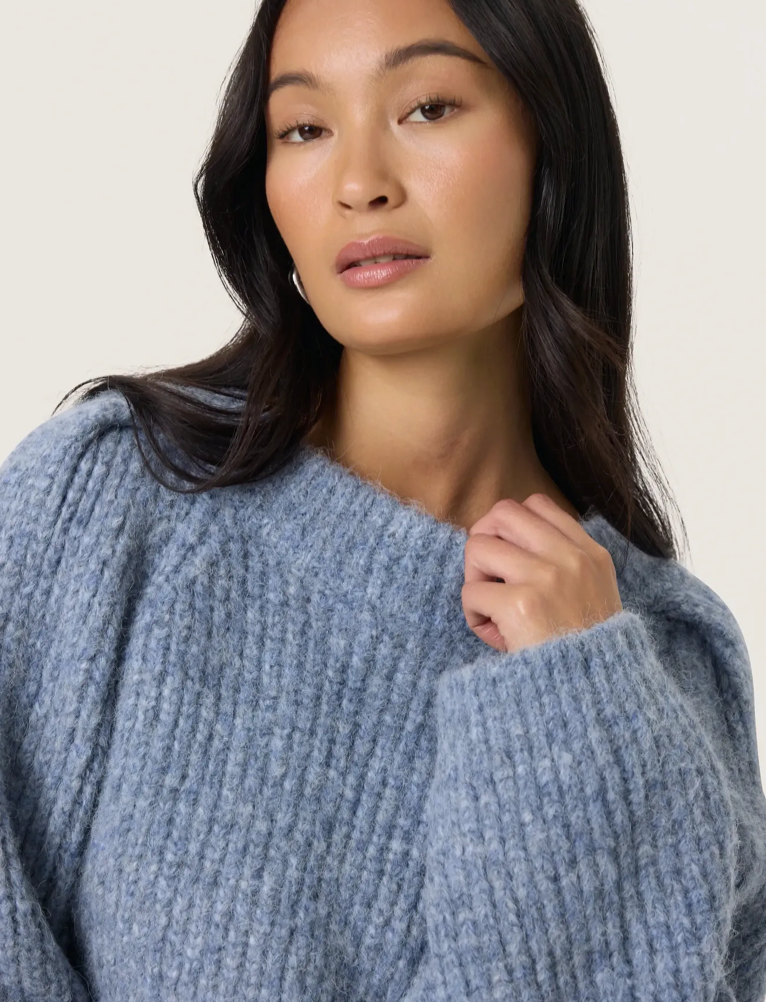 Soaked Slpleoni Pullover stickade tröjor dam – bild 5