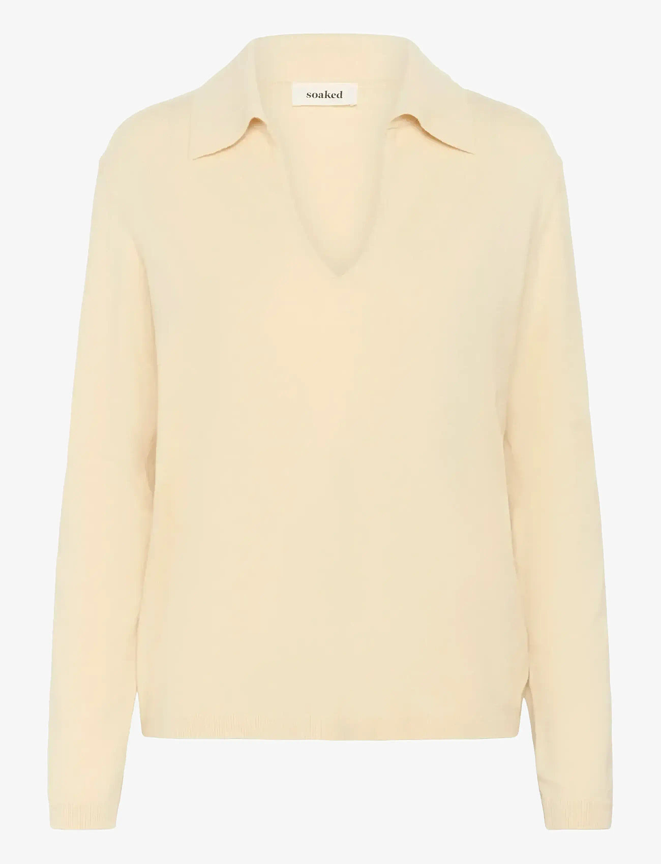 Soaked in Luxury - SLSpina Regular Polo Pullover LS - sviitrid - sandshell - 1