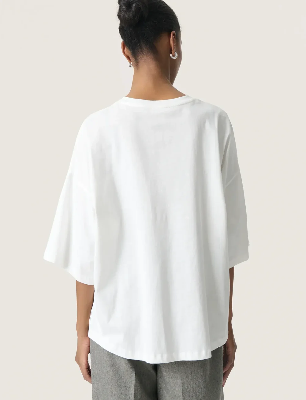 Soaked in Luxury - SLAfshan Simili Tee - t-shirts - broken white - 4