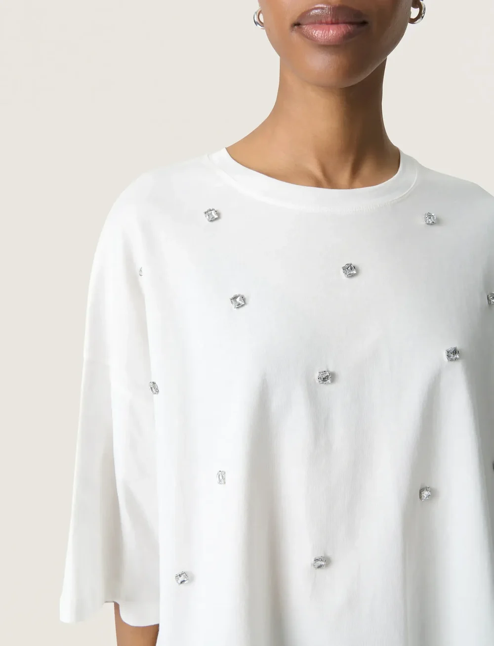 Soaked in Luxury - SLAfshan Simili Tee - t-shirts - broken white - 5
