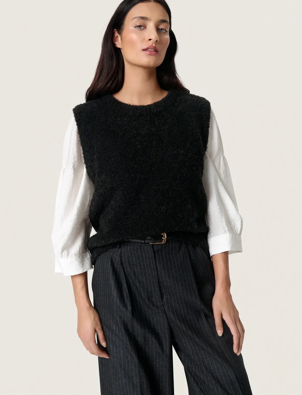 Soaked in Luxury - SLAmaris Vest - gestrickte westen - black - 0