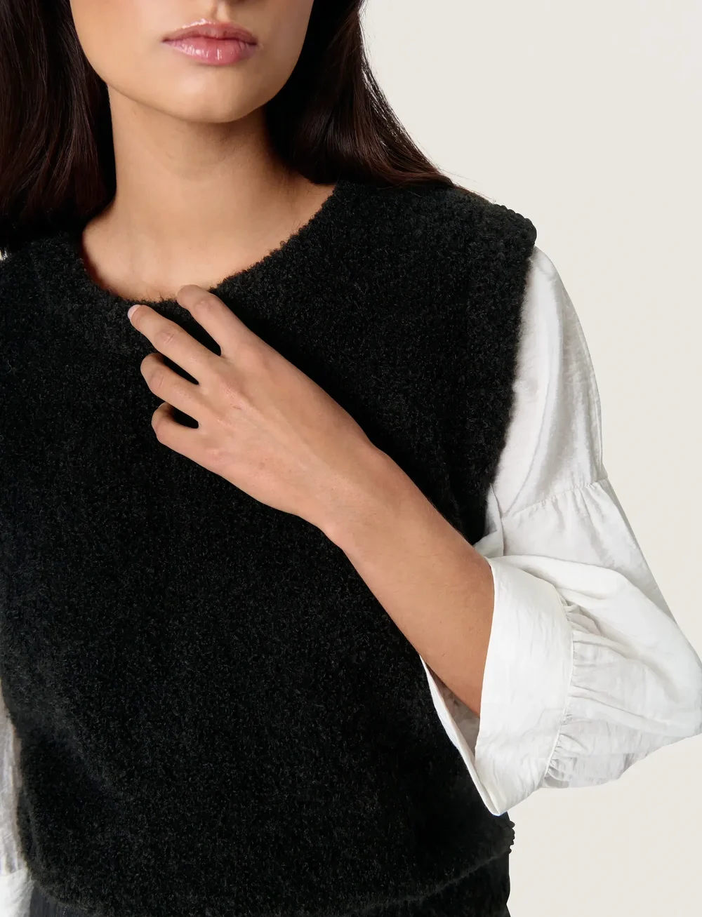 Soaked in Luxury - SLAmaris Vest - gestrickte westen - black - 5