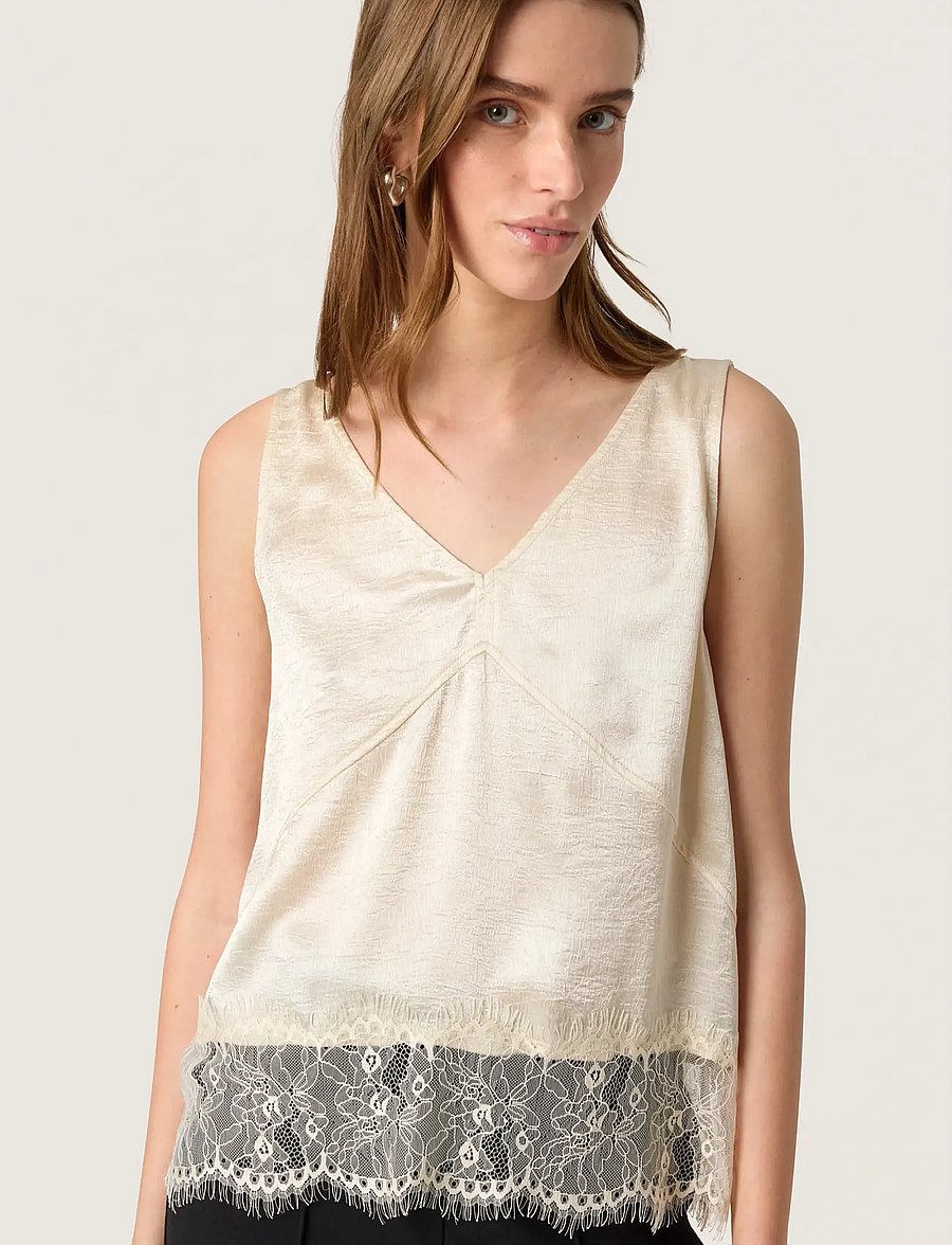 Soaked - SLYennah Top - Ærmeløse bluser - sandshell - 5