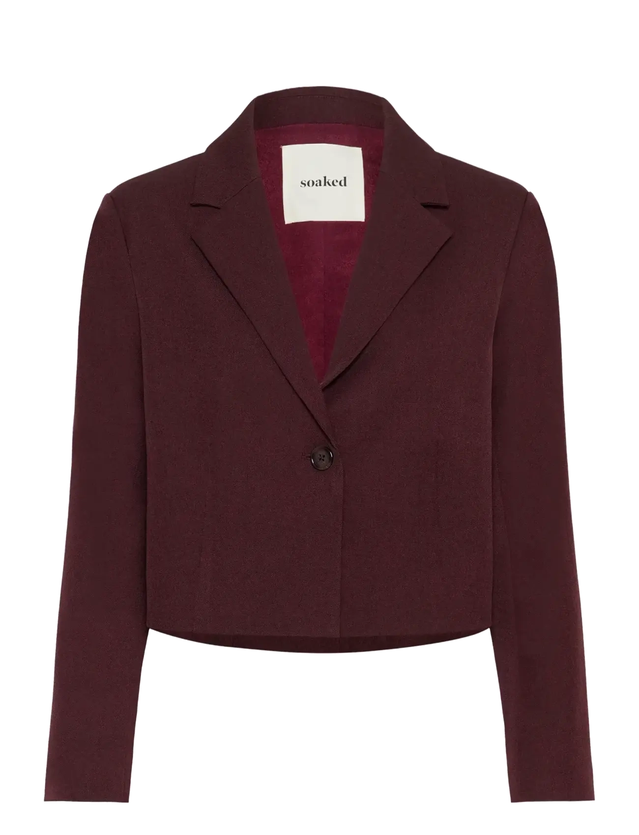 SOAKED Sllilu Corinne Cropped Blazer Burgundy - XS - Damen