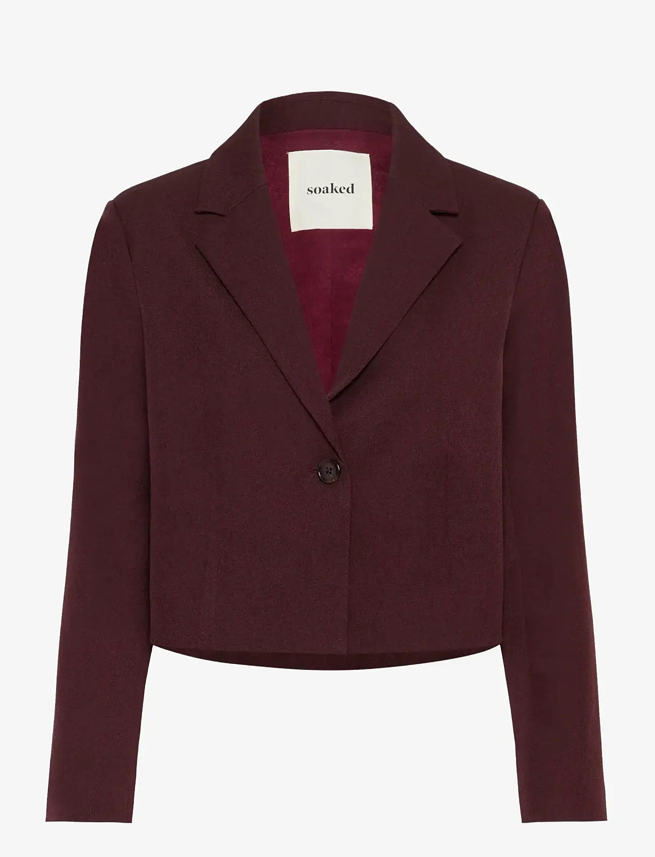 Soaked in Luxury - SLLilu Corinne Cropped Blazer - lühikesed jakid - winetasting melange - 1
