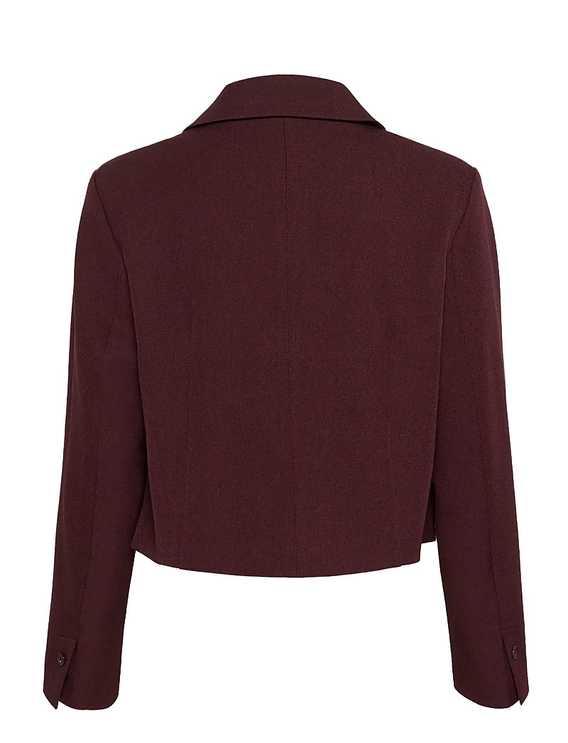 Soaked - SLLilu Corinne Cropped Blazer - winetasting melange - 2
