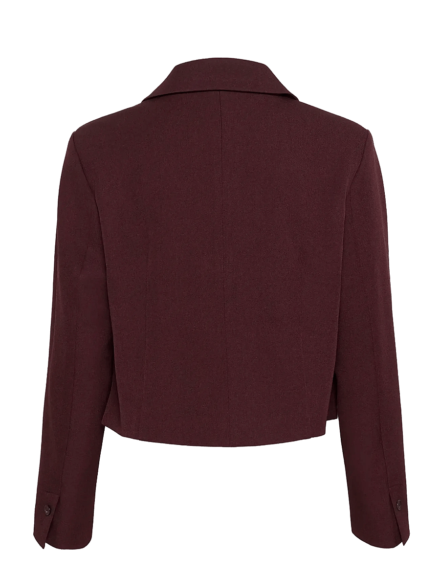 Soaked - SLLilu Corinne Cropped Blazer - winetasting melange - 2
