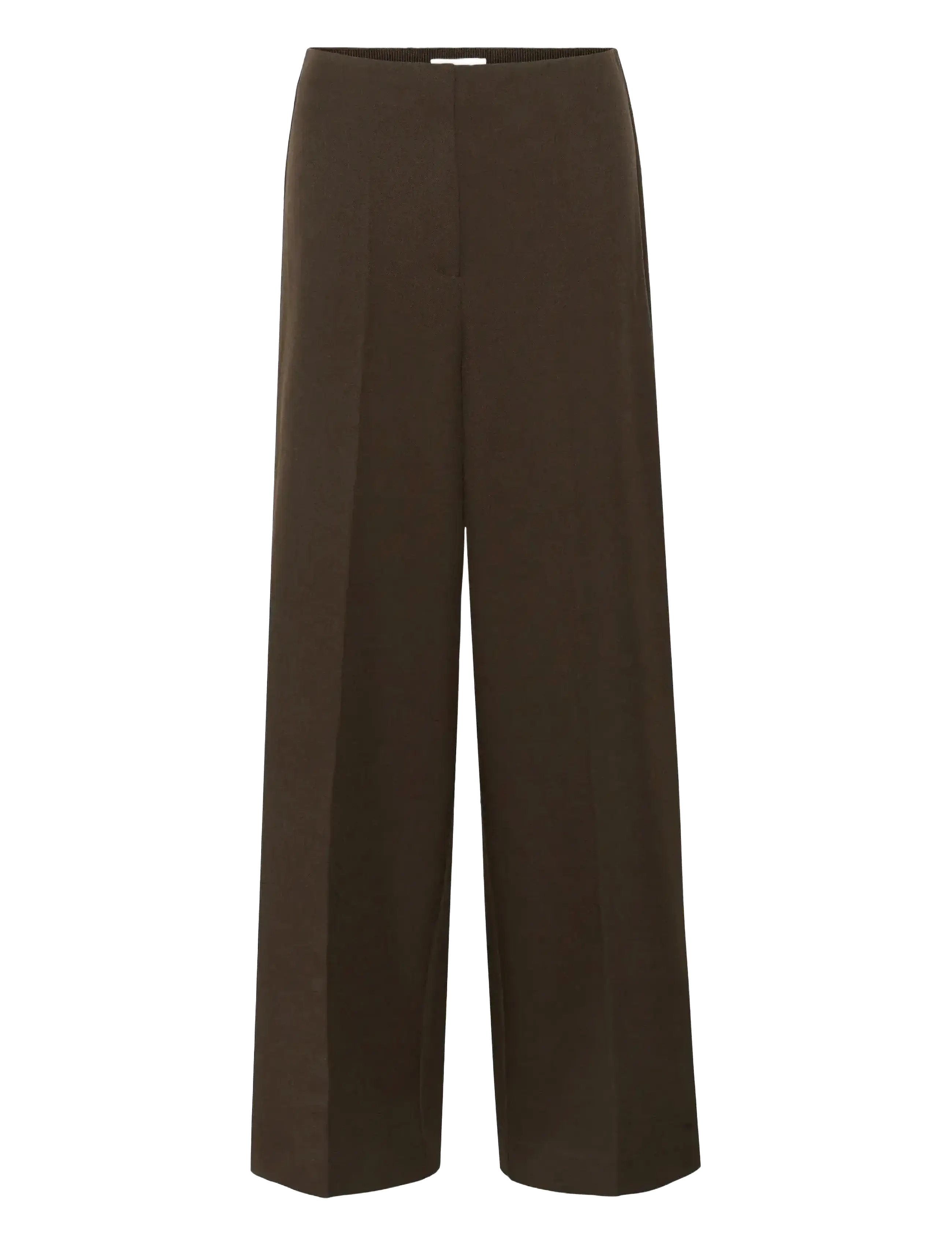 Soaked in Luxury SLLilu Corinne Wide Long Pants - Formell - BROWN MELANGE SUITING / brown