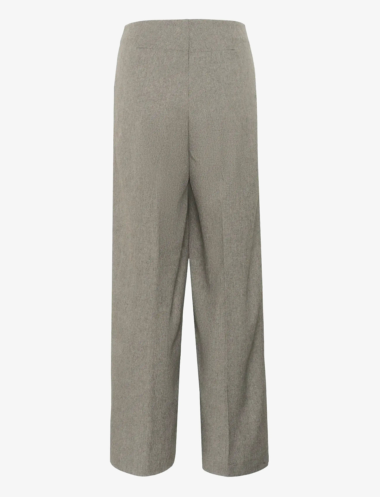 Soaked - SLLilu Corinne Wide Long Pants - pantalons habillés - grey melange suiting - 2