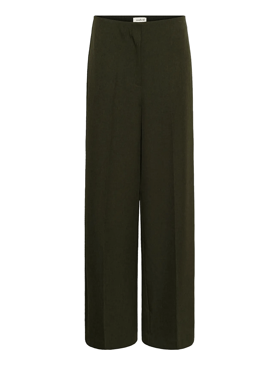 Soaked - SLLilu Corinne Wide Long Pants - tailored trousers - rosin melange - 1