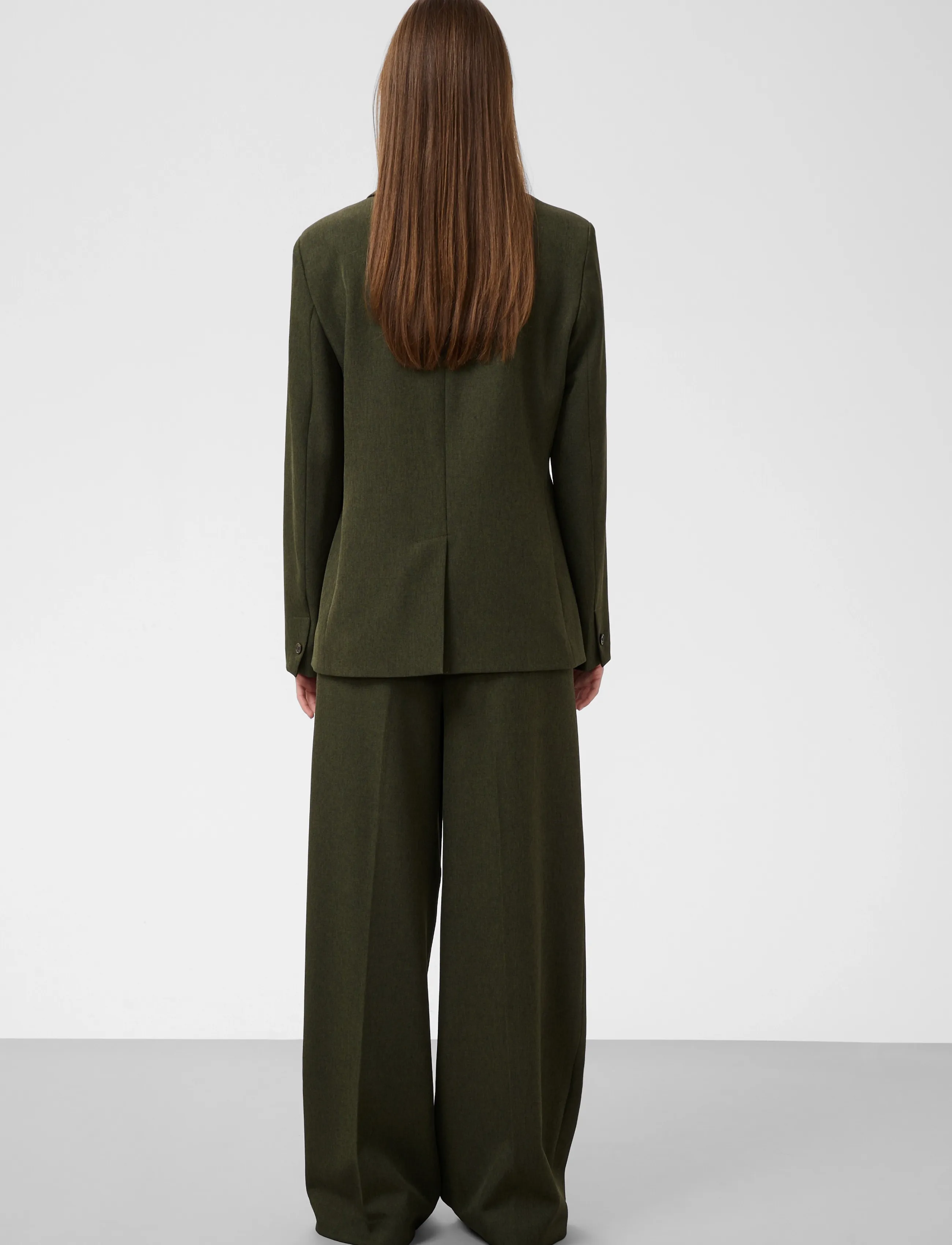 Soaked - SLLilu Corinne Wide Long Pants - tailored trousers - rosin melange - 4
