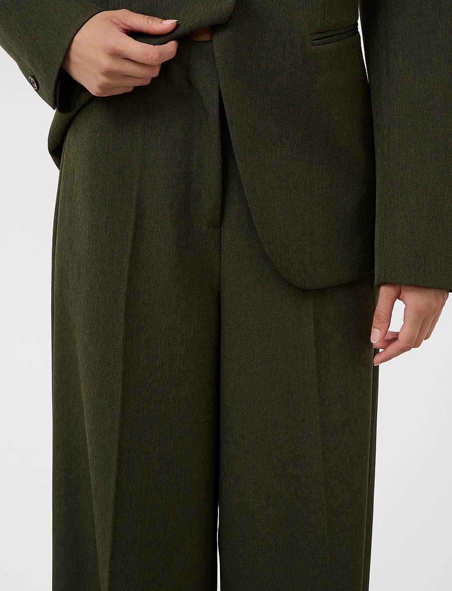 Soaked - SLLilu Corinne Wide Long Pants - tailored trousers - rosin melange - 5