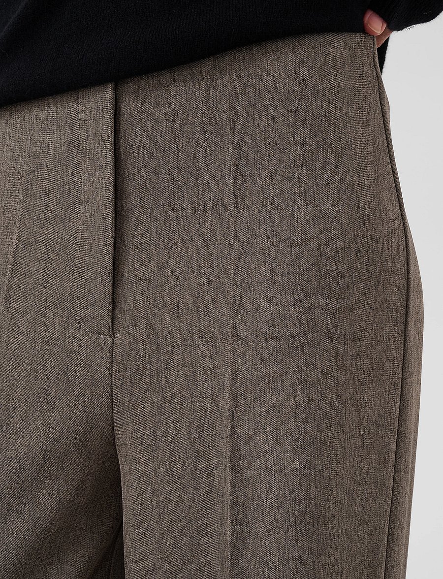 Soaked - SLLilu Corinne Wide Long Pants - anzugshosen - walnut melange - 5