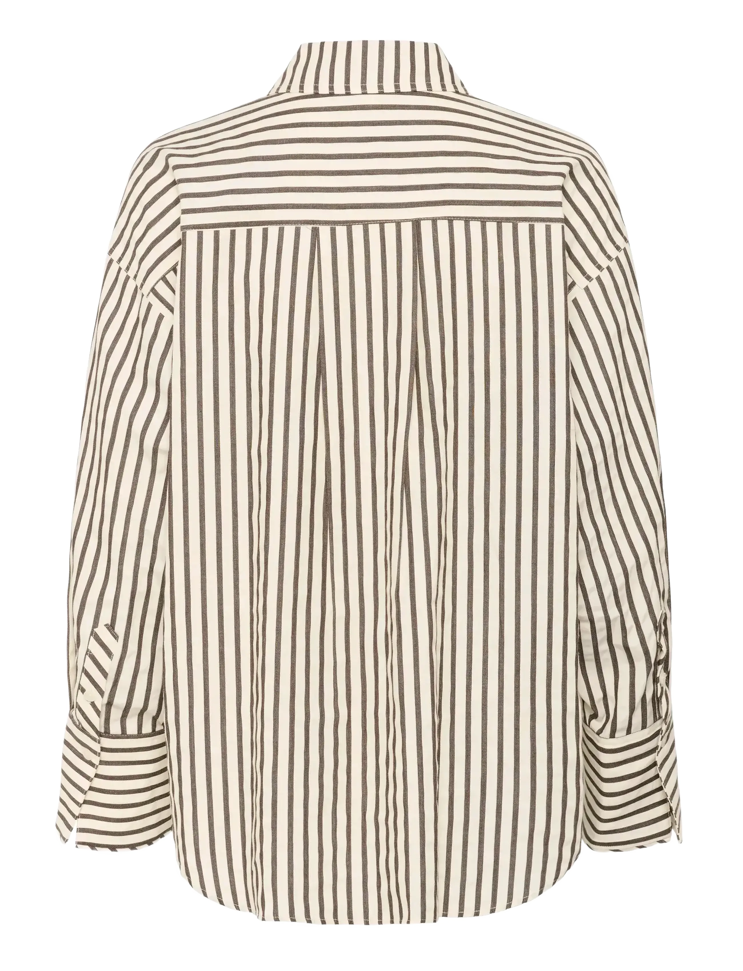 Soaked - SLToledo Shirt LS - pikkade varrukatega särgid - white & chocolate torte stripe - 2