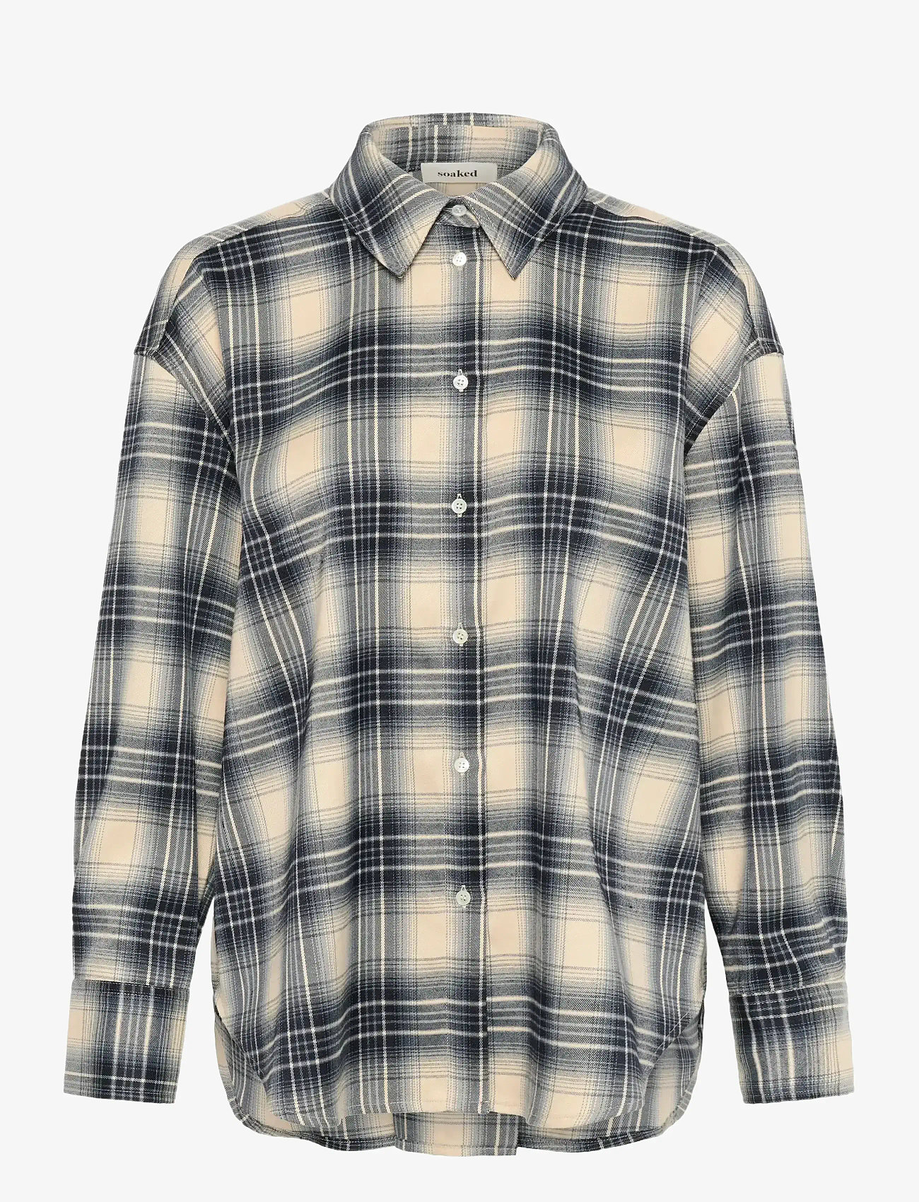 Soaked in Luxury - SLPamala Shirt LS - långärmade skjortor - navy checks - 1