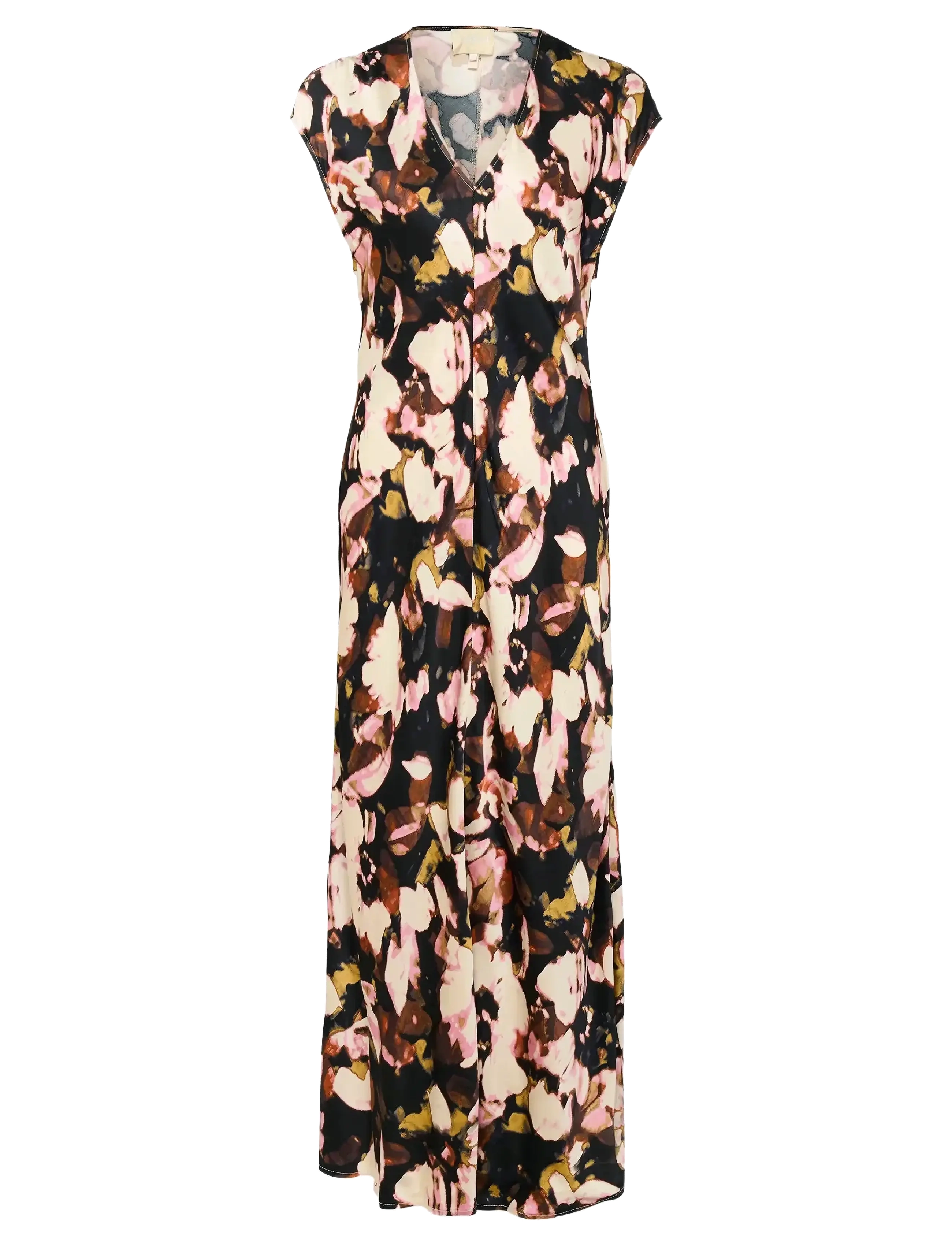 Soaked in Luxury SLCinna Liva Dress - Soaked in Luxury - CHOCOLATE AUTUMN LEAVES / brown