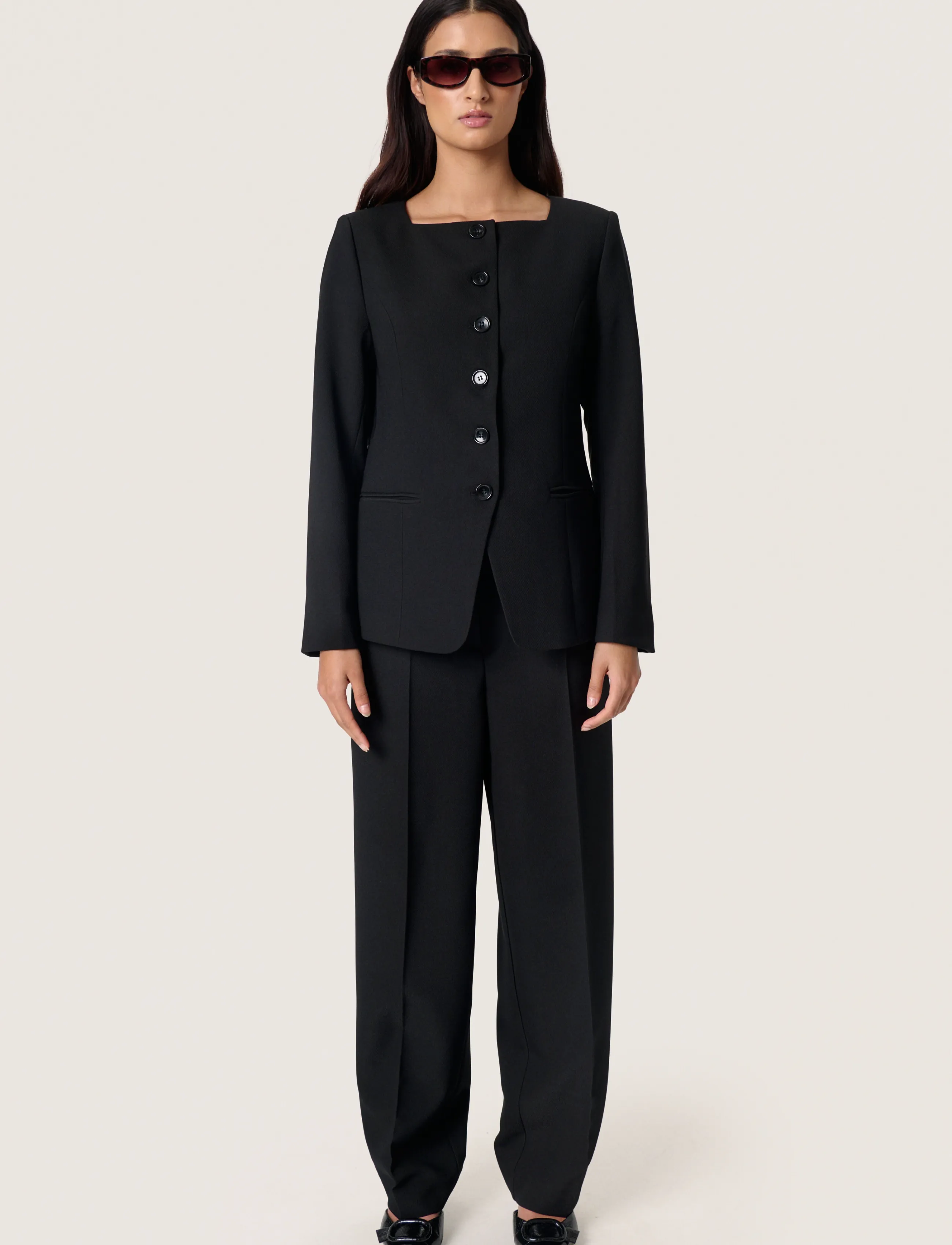 Soaked - SLSarina Blazer - enkeltradede blazere - black - 3