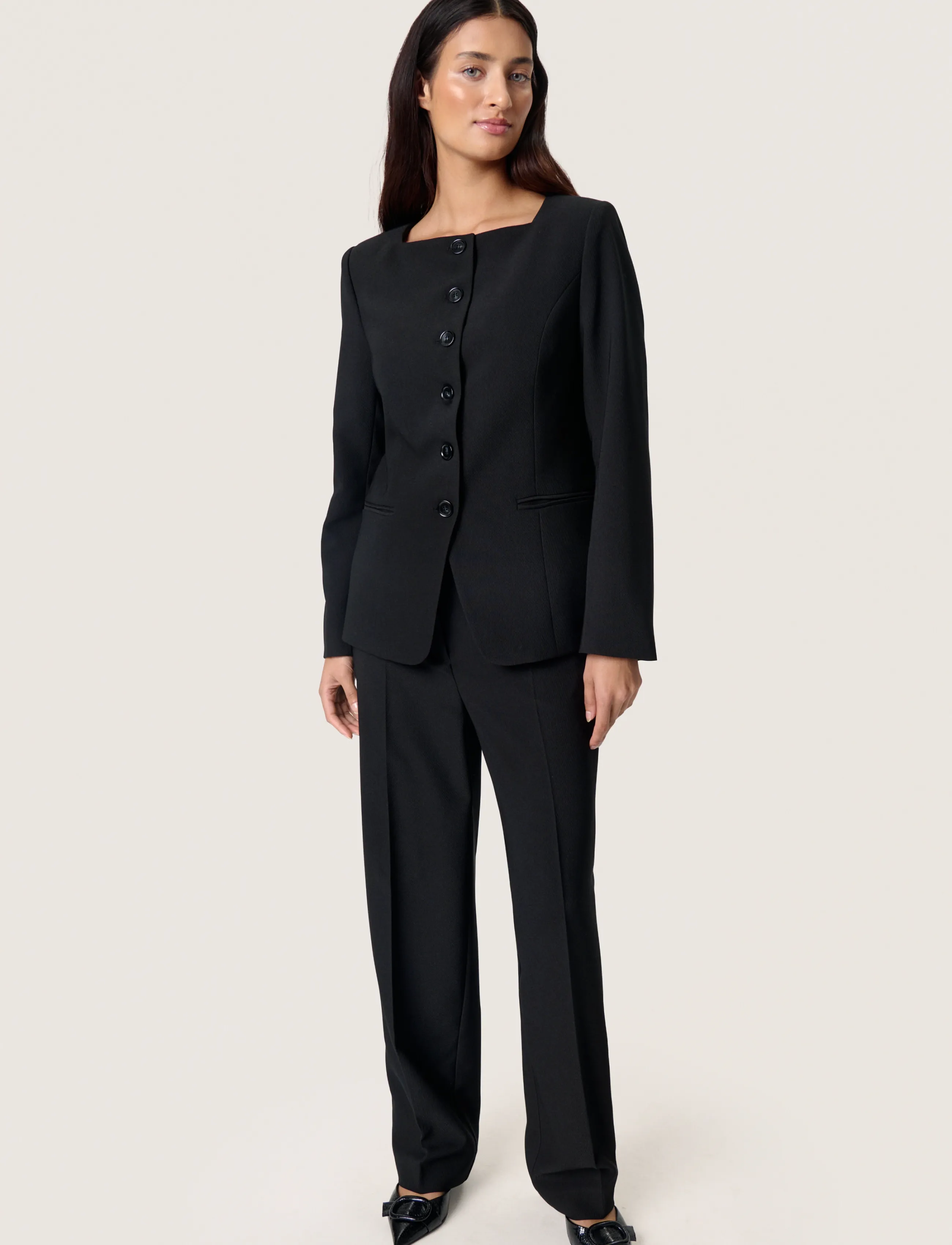 Soaked - SLSarina Blazer - enkeltradede blazere - black - 4