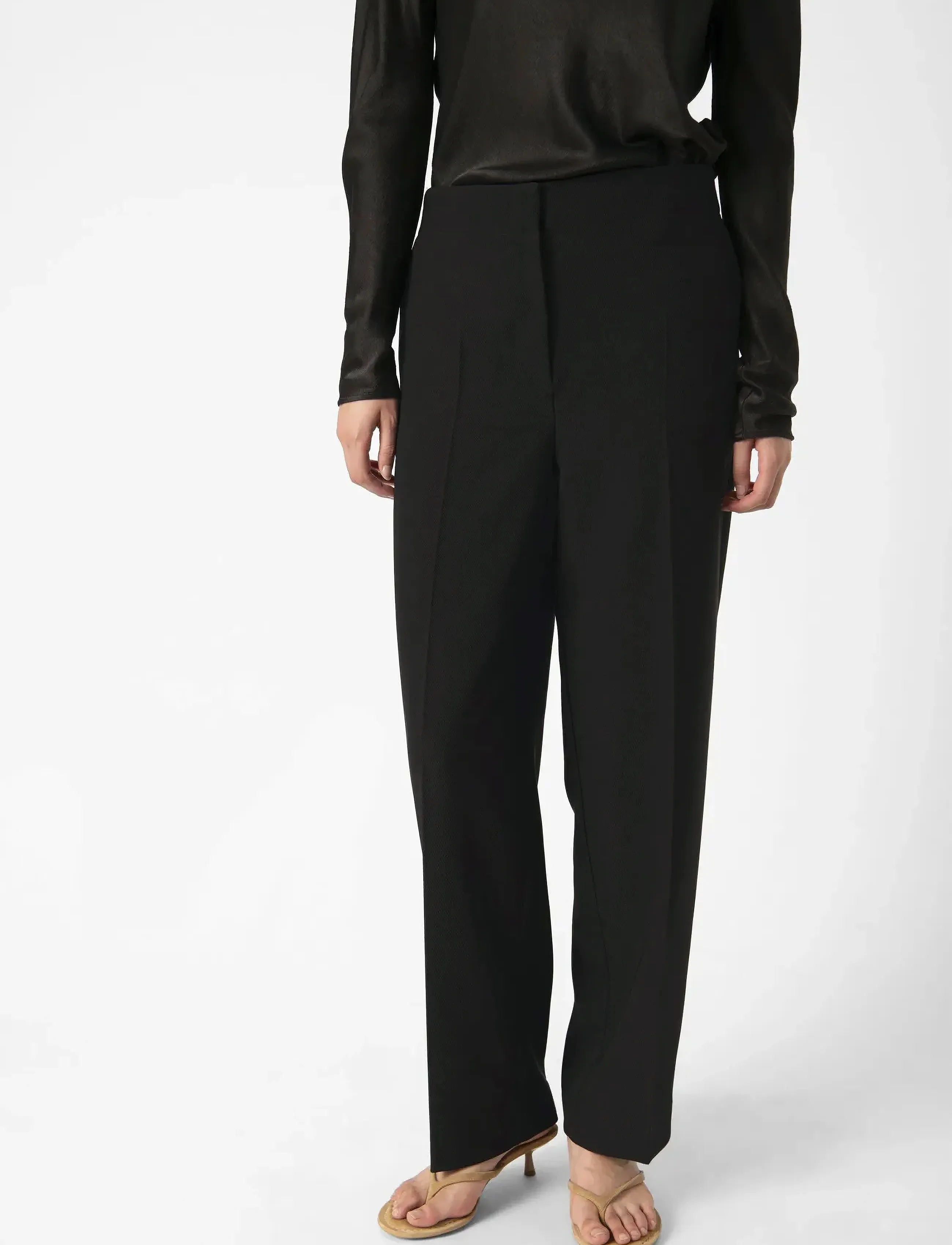 Soaked - SLSarina Pants - tiesaus kirpimo kelnės - black - 0