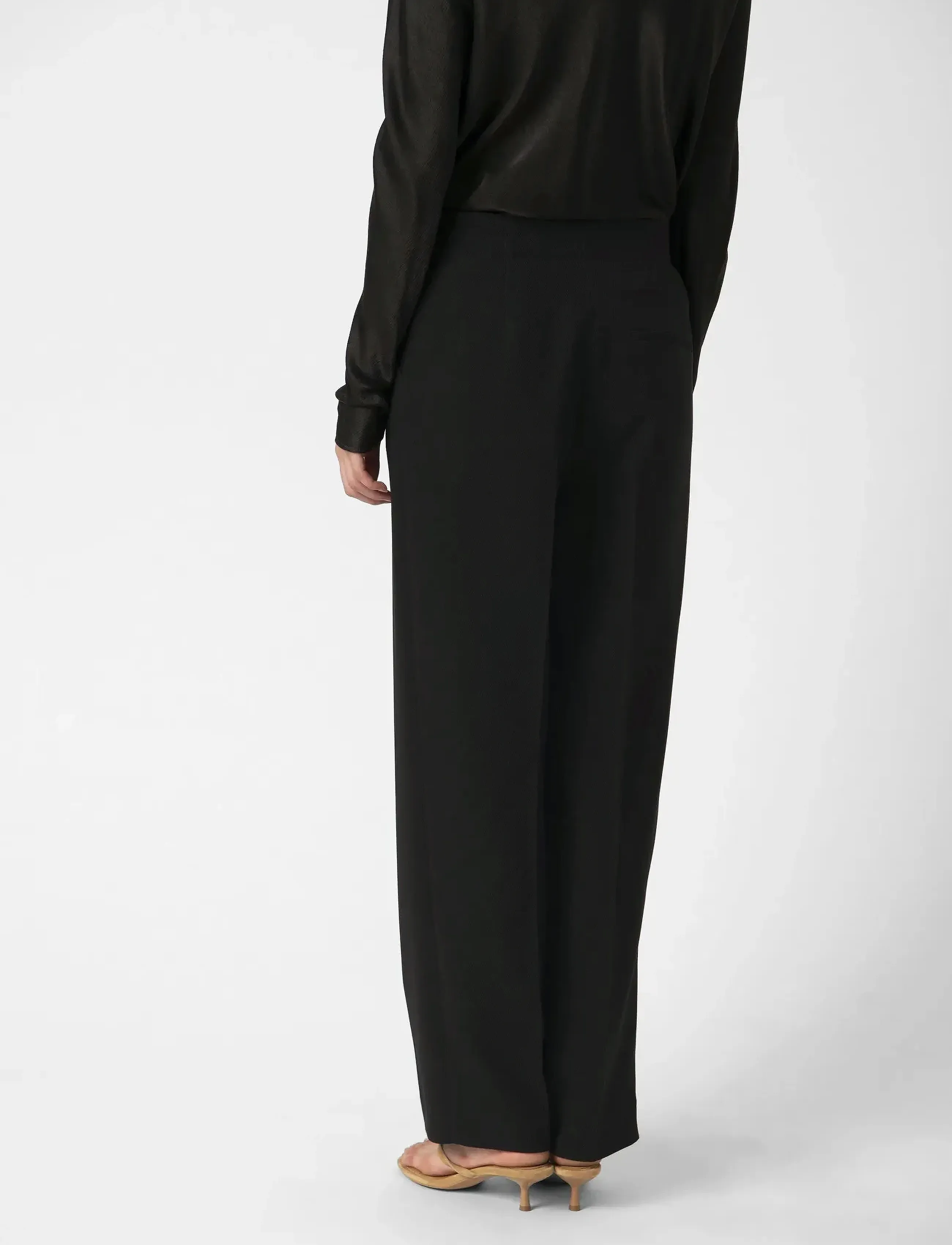 Soaked - SLSarina Pants - tiesaus kirpimo kelnės - black - 5