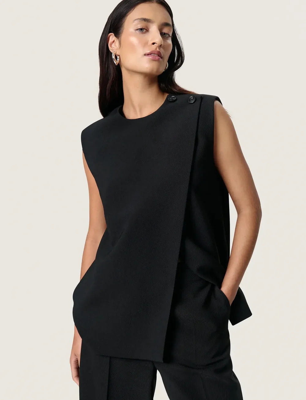 Soaked in Luxury - SLSarina Waistcoat - Ærmeløse bluser - black - 0