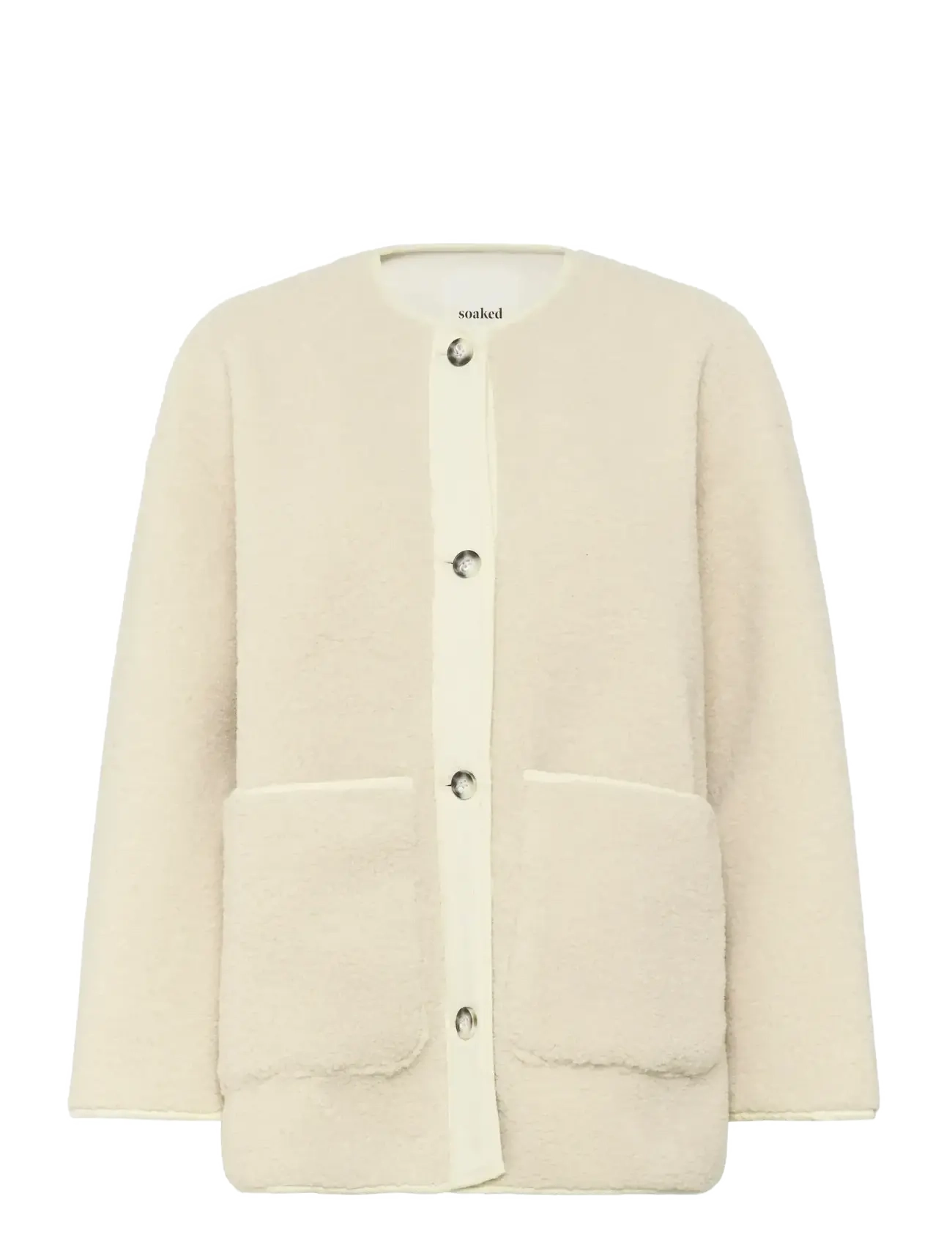 Soaked in Luxury SLThalassa Jacket - Faux Fur - ANCIENT SCROLL / cream