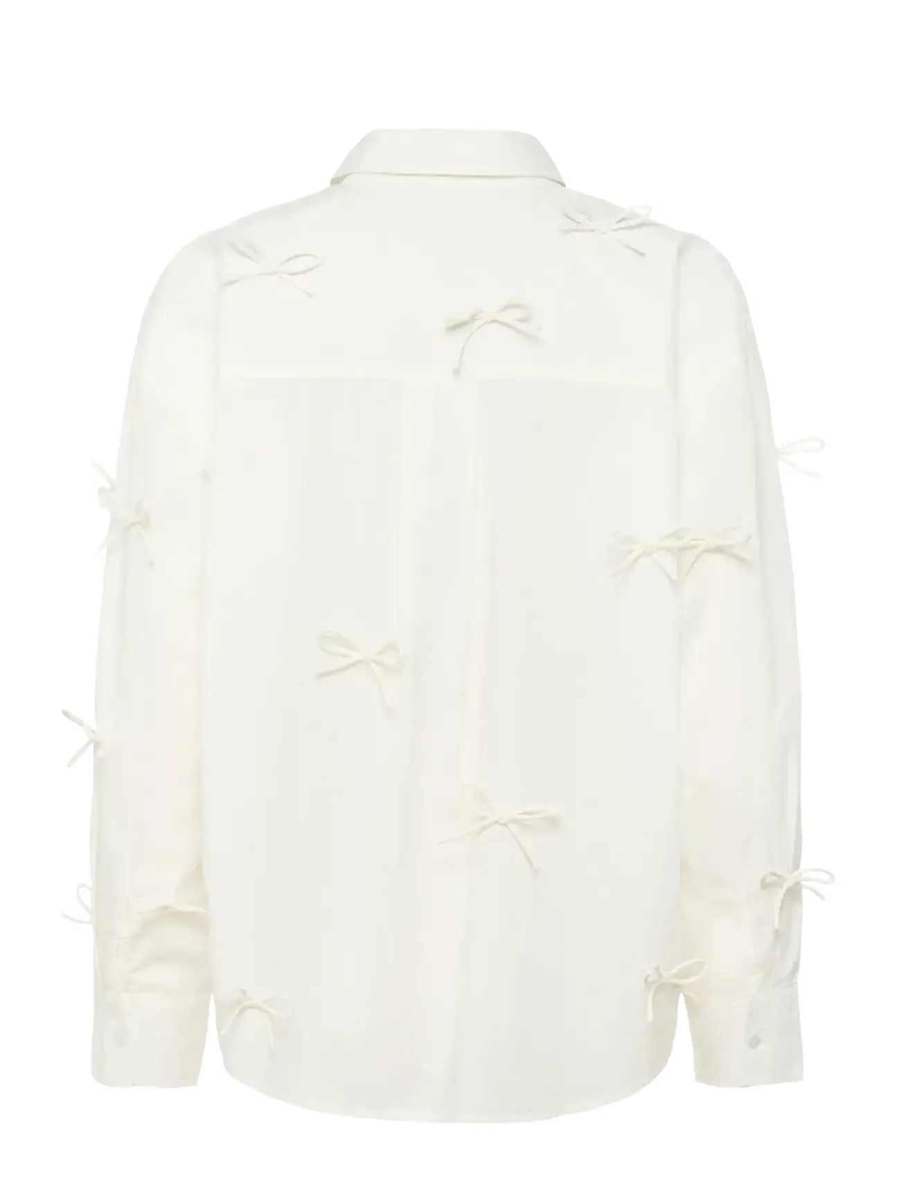 Soaked - SLJoa Bow Shirt - langærmede skjorter - broken white - 2