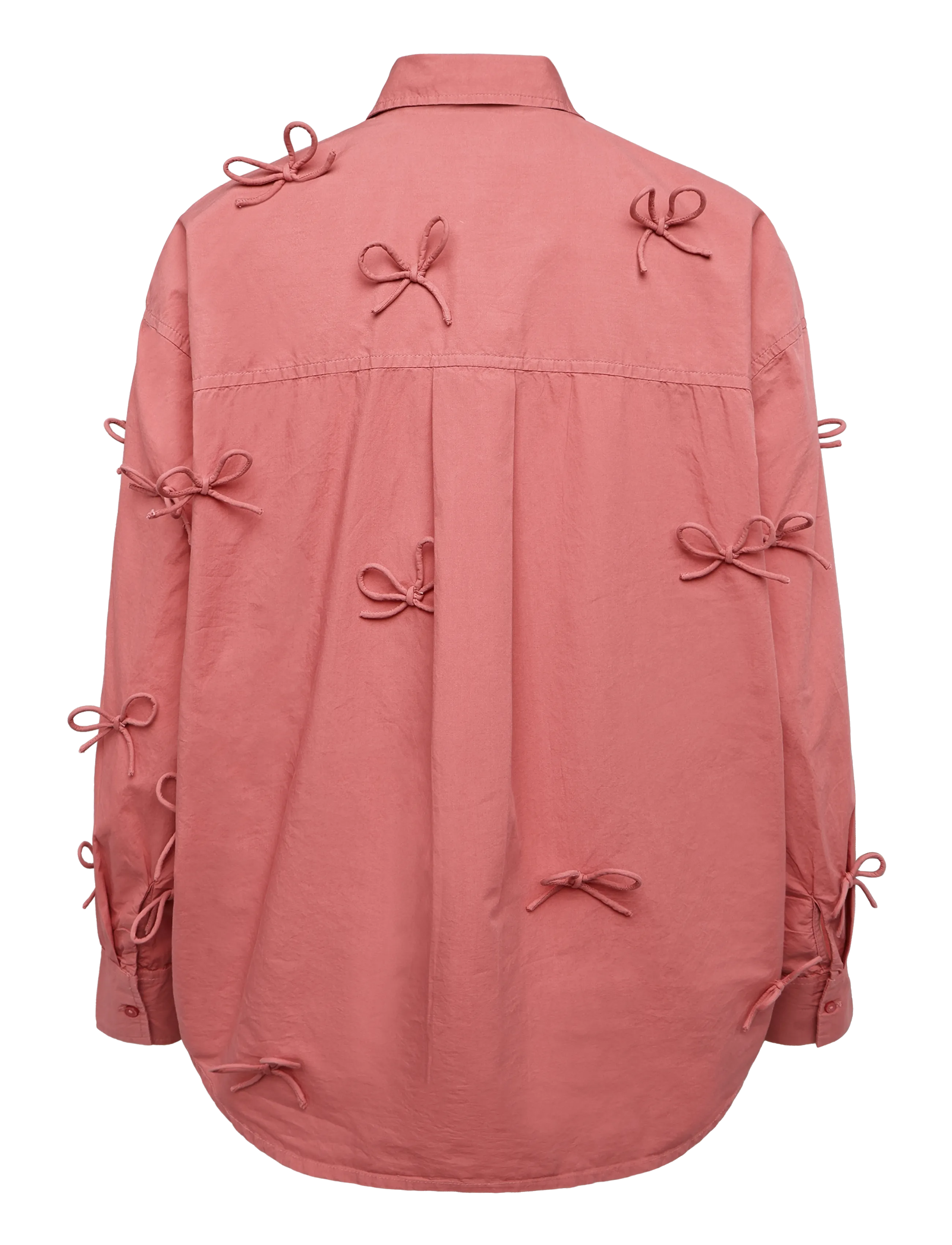 Soaked - SLJoa Bow Shirt - långärmade skjortor - mauvewood - 1