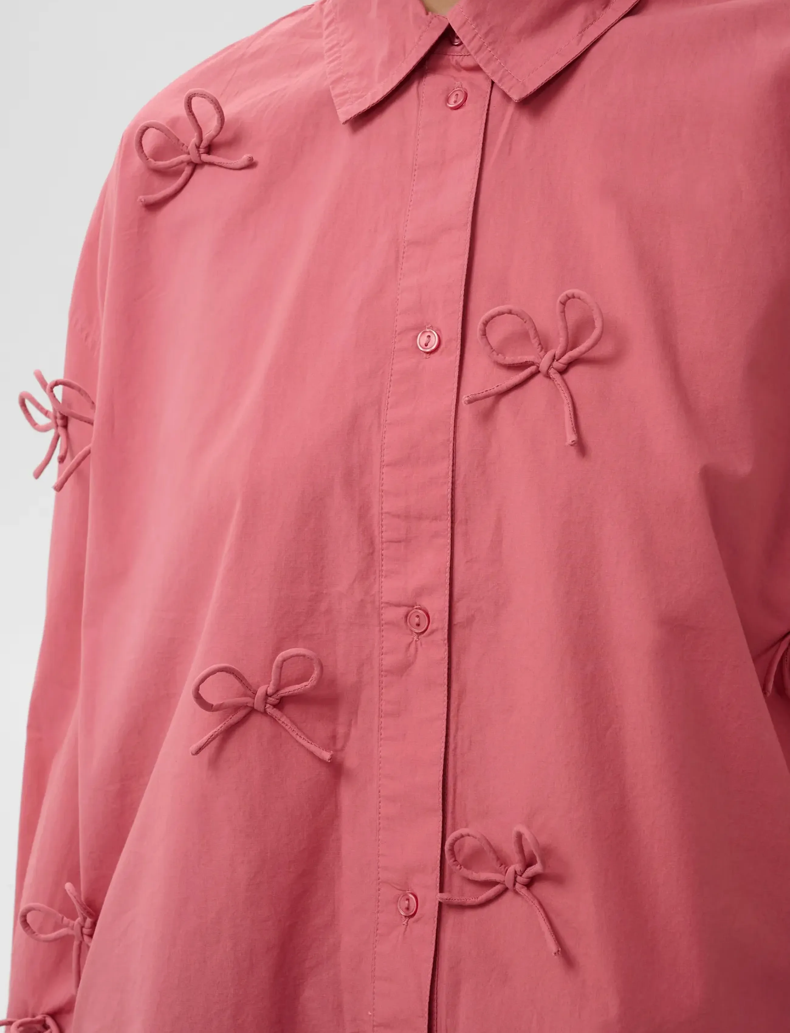 Soaked - SLJoa Bow Shirt - långärmade skjortor - mauvewood - 5