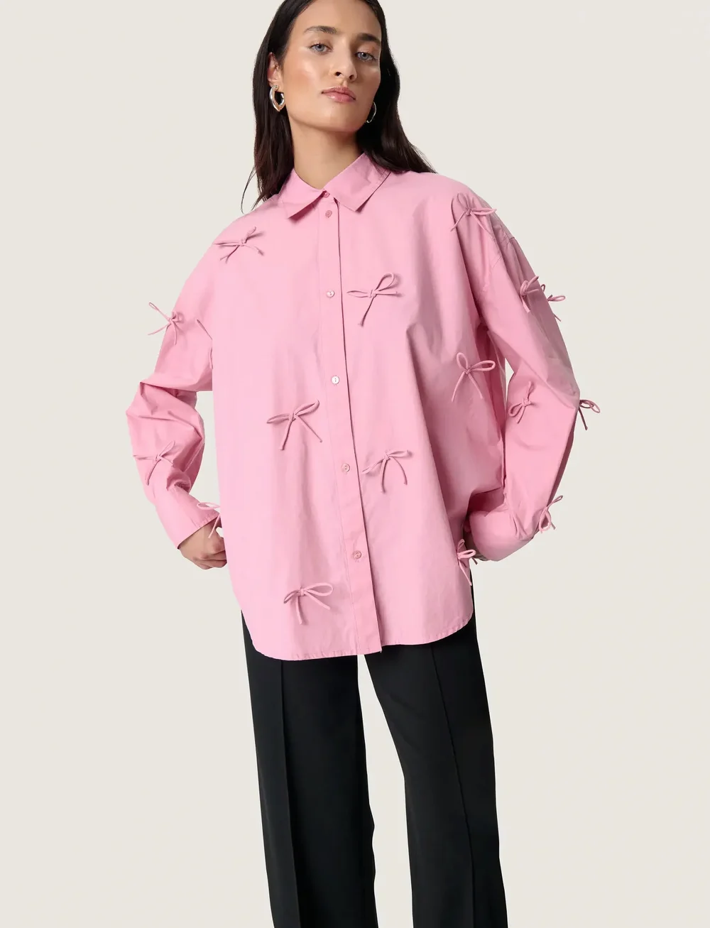 Soaked in Luxury - SLJoa Bow Shirt LS - long-sleeved shirts - polignac - 0