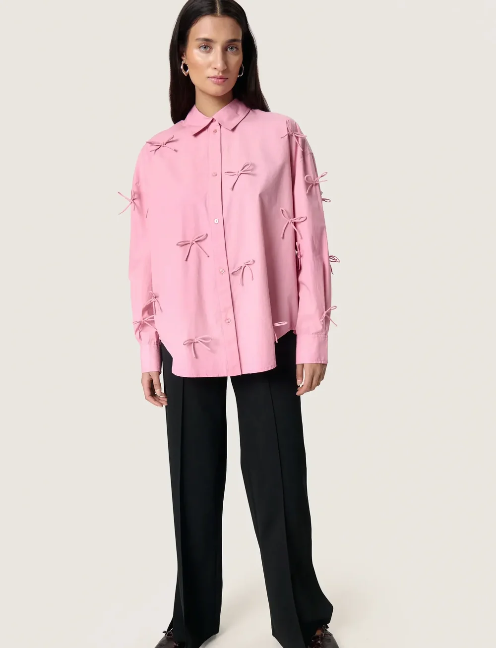 Soaked in Luxury - SLJoa Bow Shirt LS - long-sleeved shirts - polignac - 3